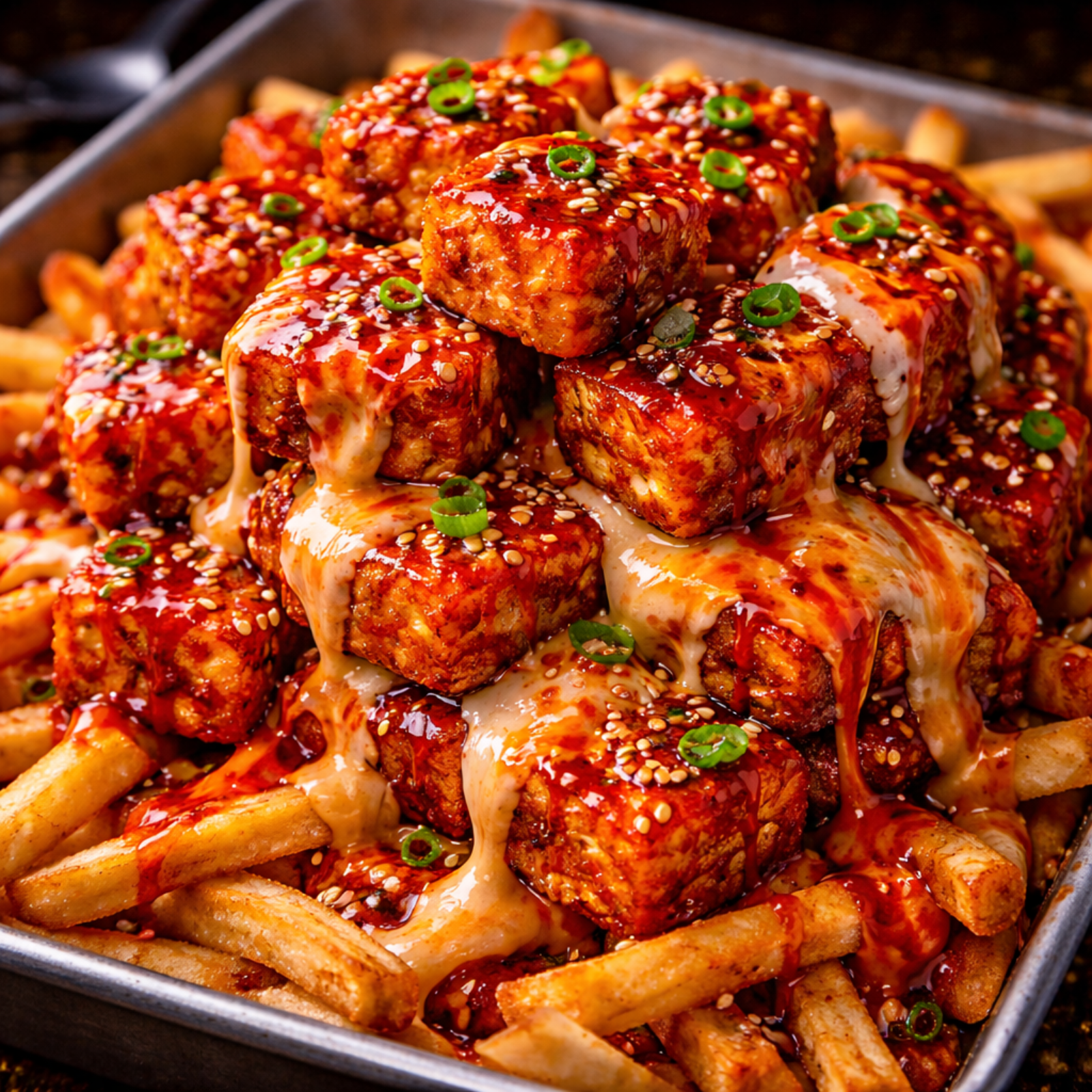 LOADED DRAGON FIRE TOFU FRIES — FlavorVille™ Style