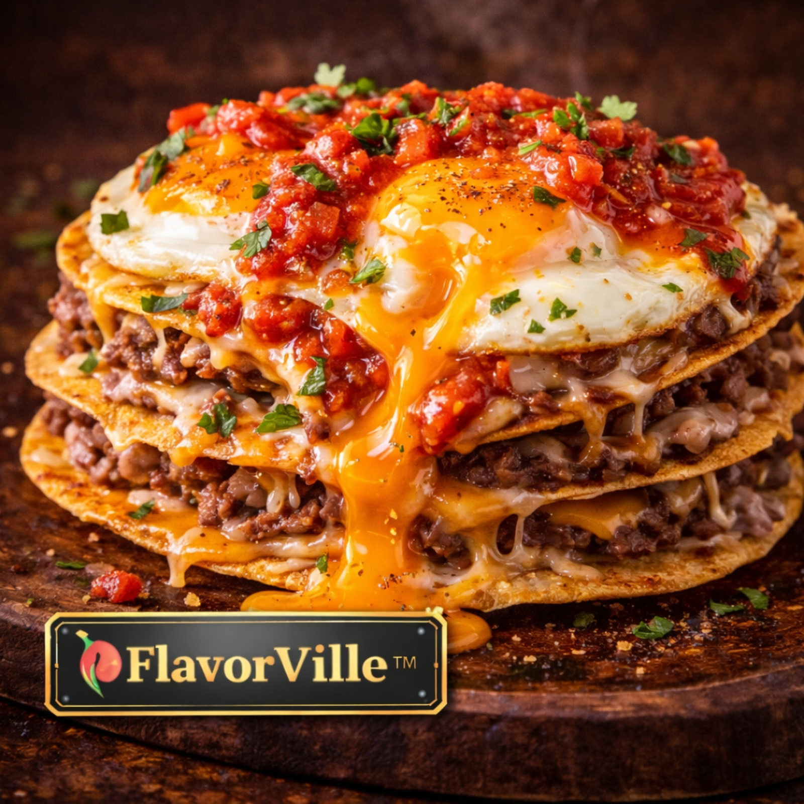 Huevos Rancheros Crunch Stack
