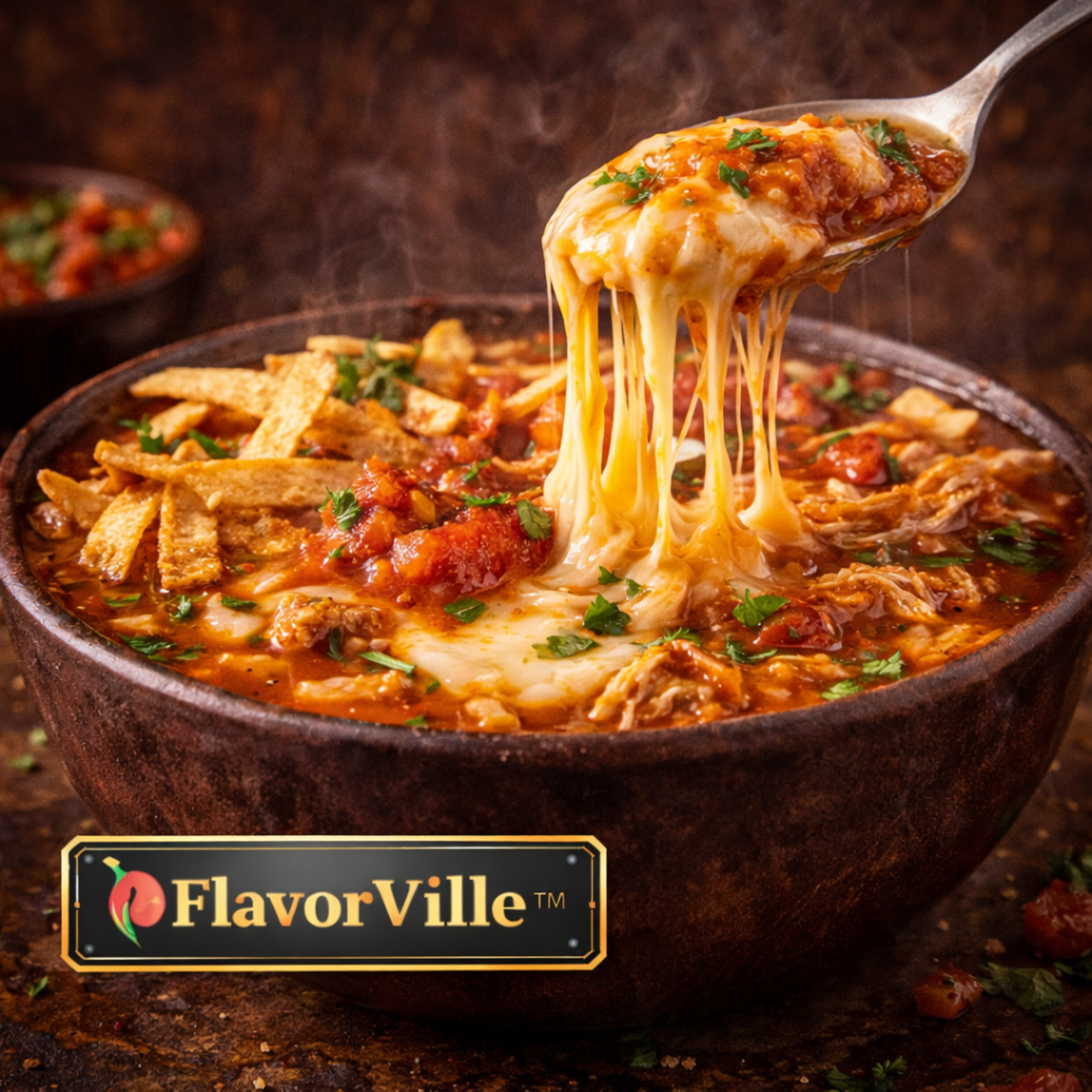 Loaded Chicken Tortilla Soup Melt Bowl 