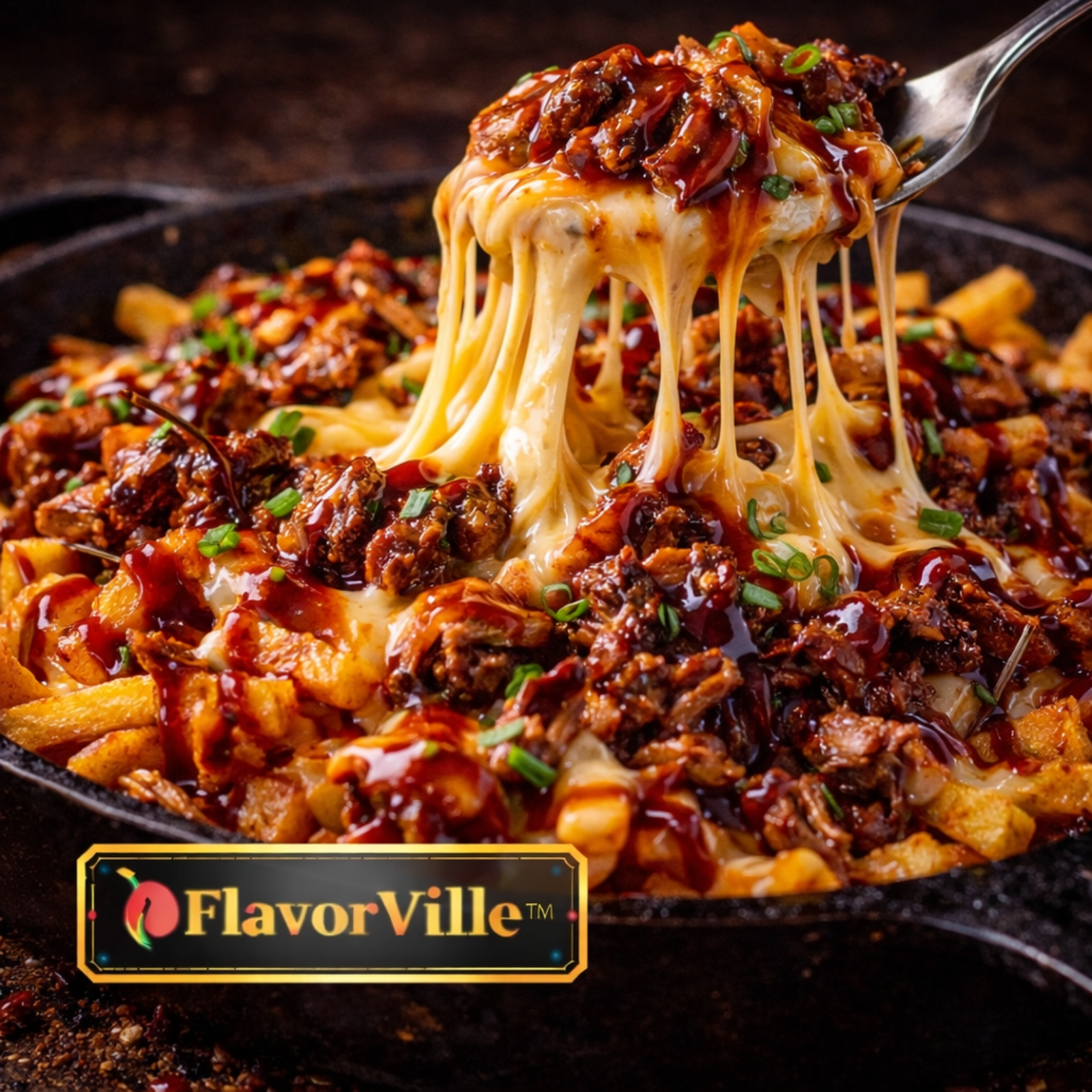 BBQ Brisket Loaded Fries Melt 