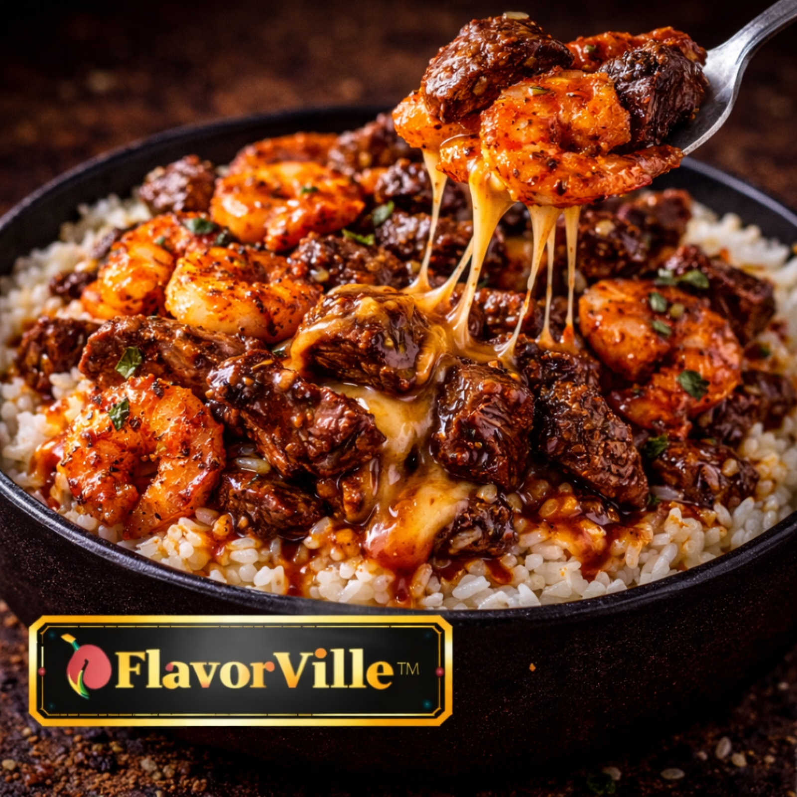 Cajun Surf & Turf Rice Melt 