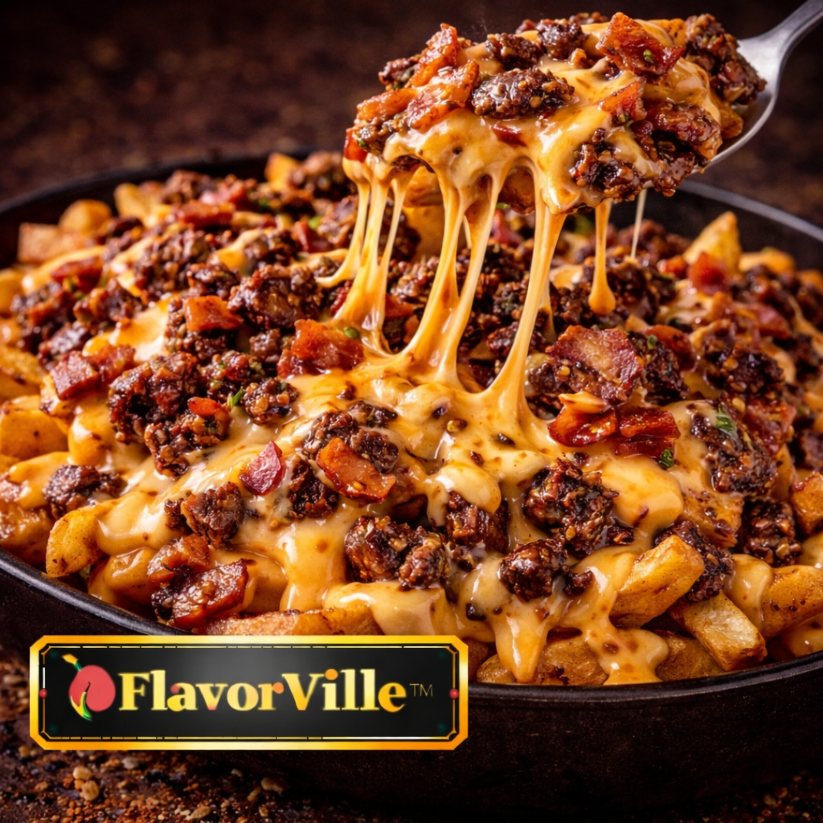 Bacon Cheeseburger Loaded Fries Melt 