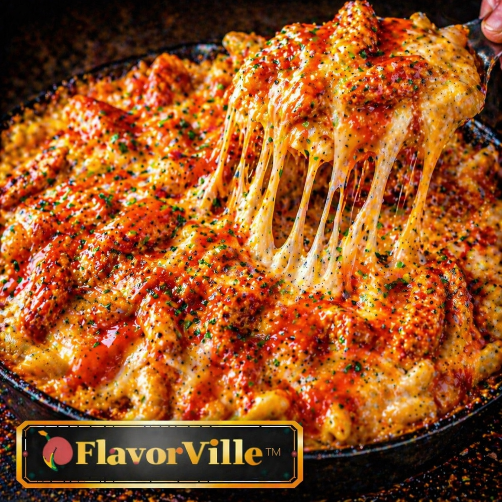 Buffalo Chicken Mac & Cheese Melt