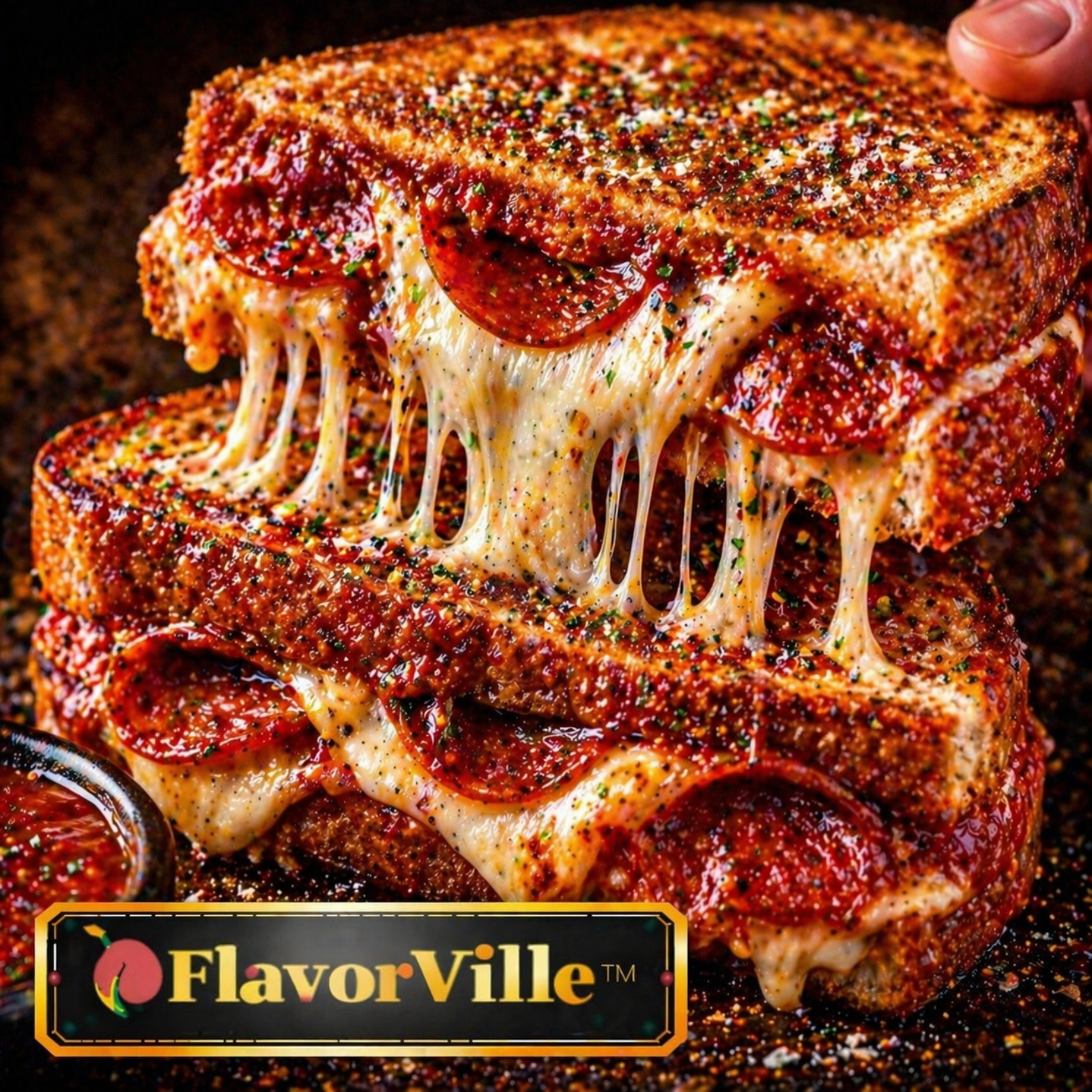 Pepperoni Pizza Grilled Cheese Melt