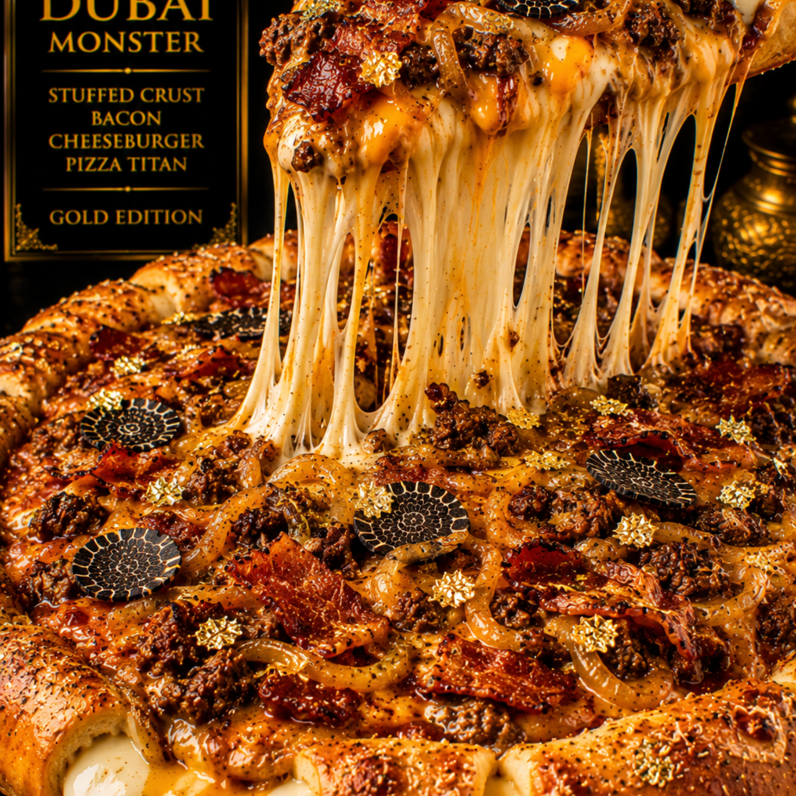 Dubai Stuffed Crust Bacon Cheeseburger Pizza Titan (FlavorVille™)
