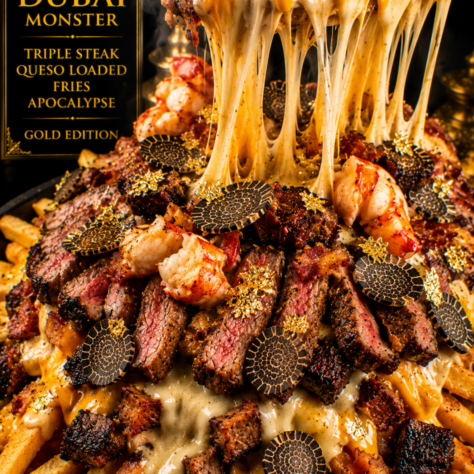 Dubai Triple Steak Queso Loaded Fries Apocalypse (FlavorVille™)