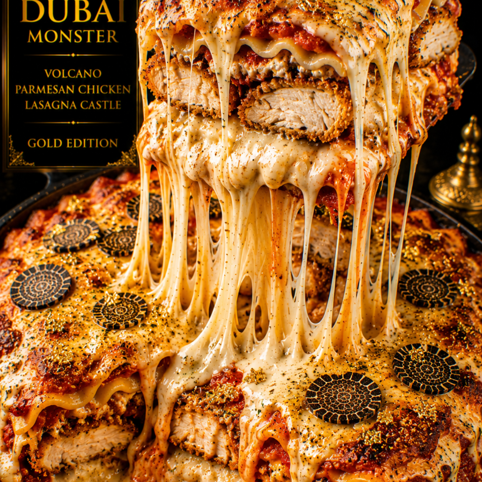 Dubai Volcano Parmesan Chicken Lasagna Castle (FlavorVille™)