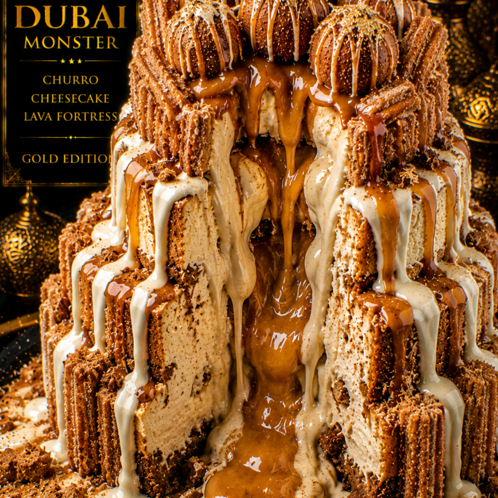 Dubai Churro Cheesecake Lava Fortress (FlavorVille™)