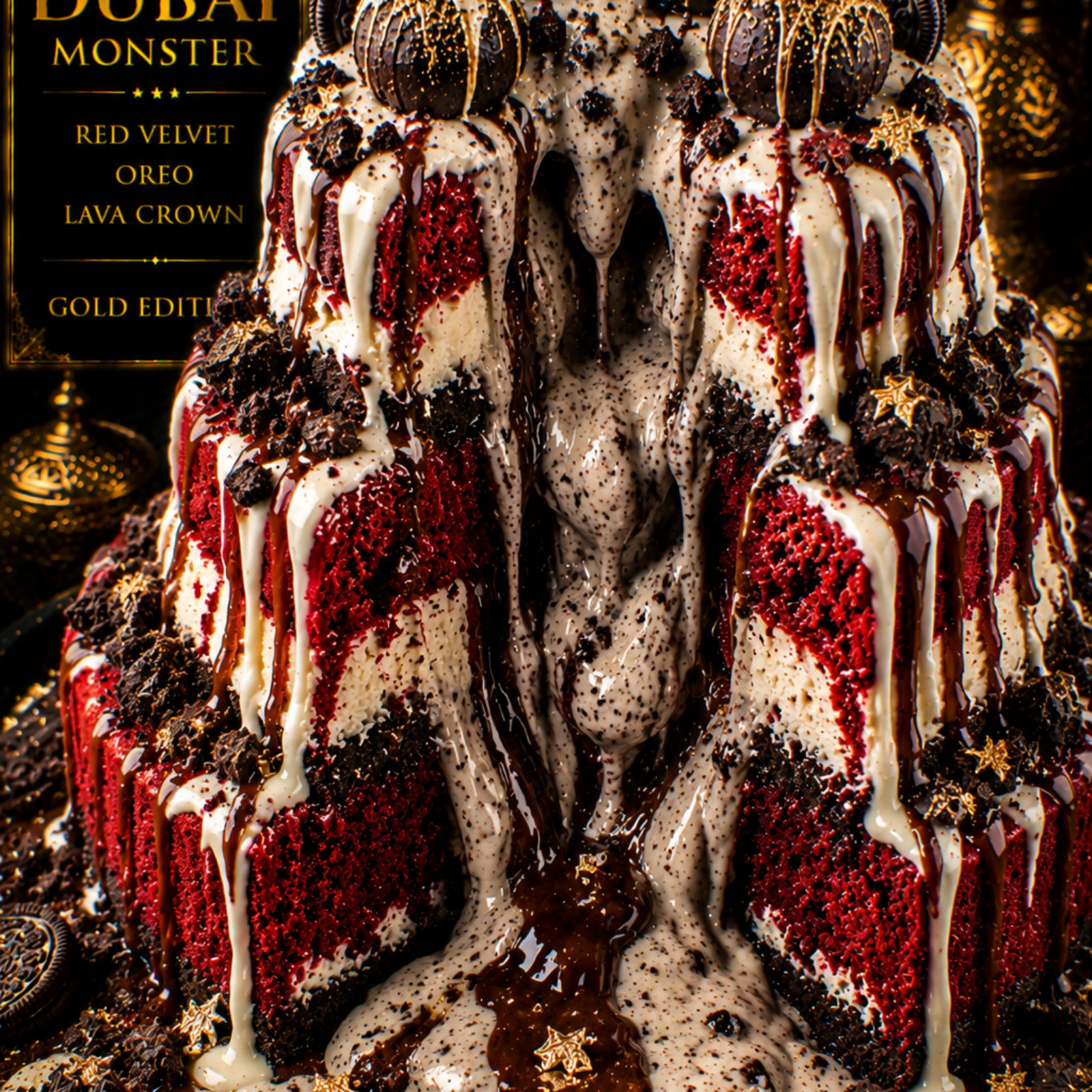 Dubai Red Velvet Oreo Lava Crown (FlavorVille™)
