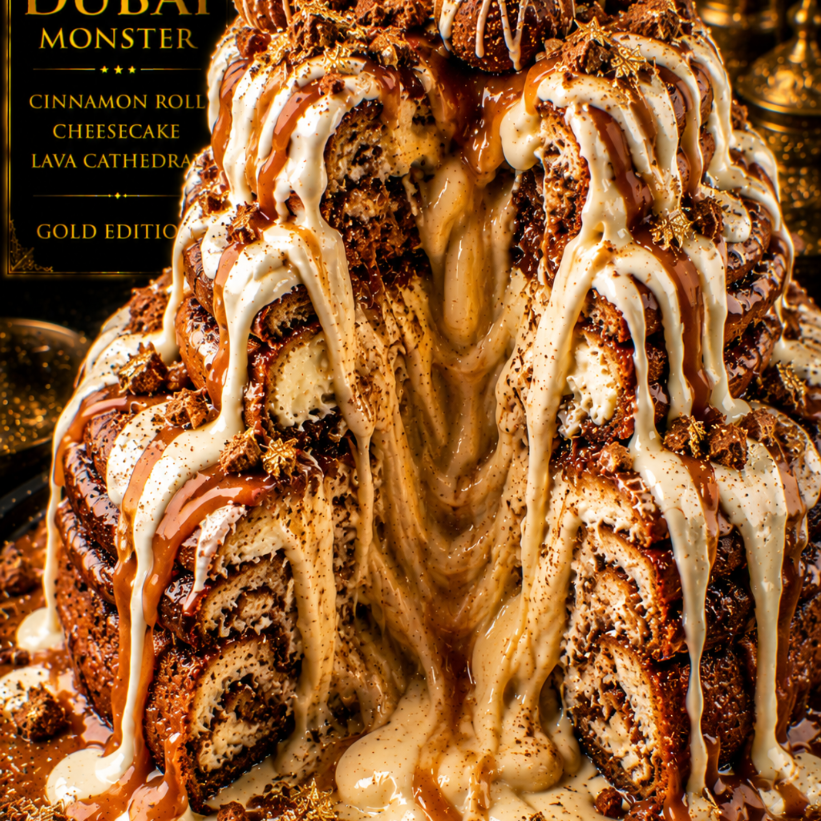 Dubai Cinnamon Roll Cheesecake Lava Cathedral (FlavorVille™)