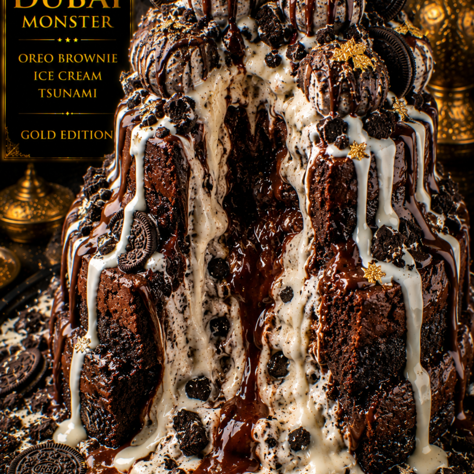 Dubai Oreo Brownie Ice Cream Tsunami (FlavorVille™)