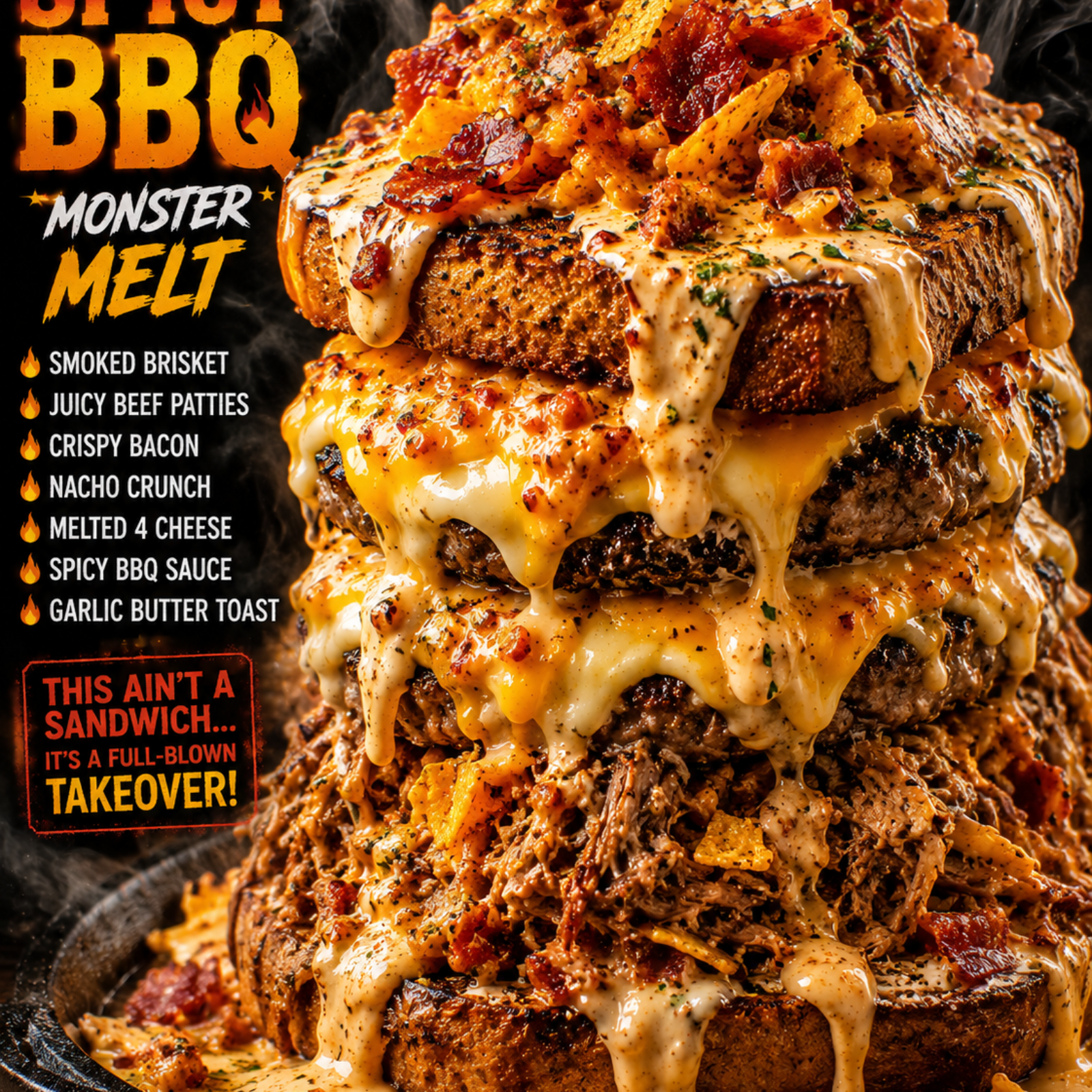 FlavorVille™ Spicy BBQ Monster Melt