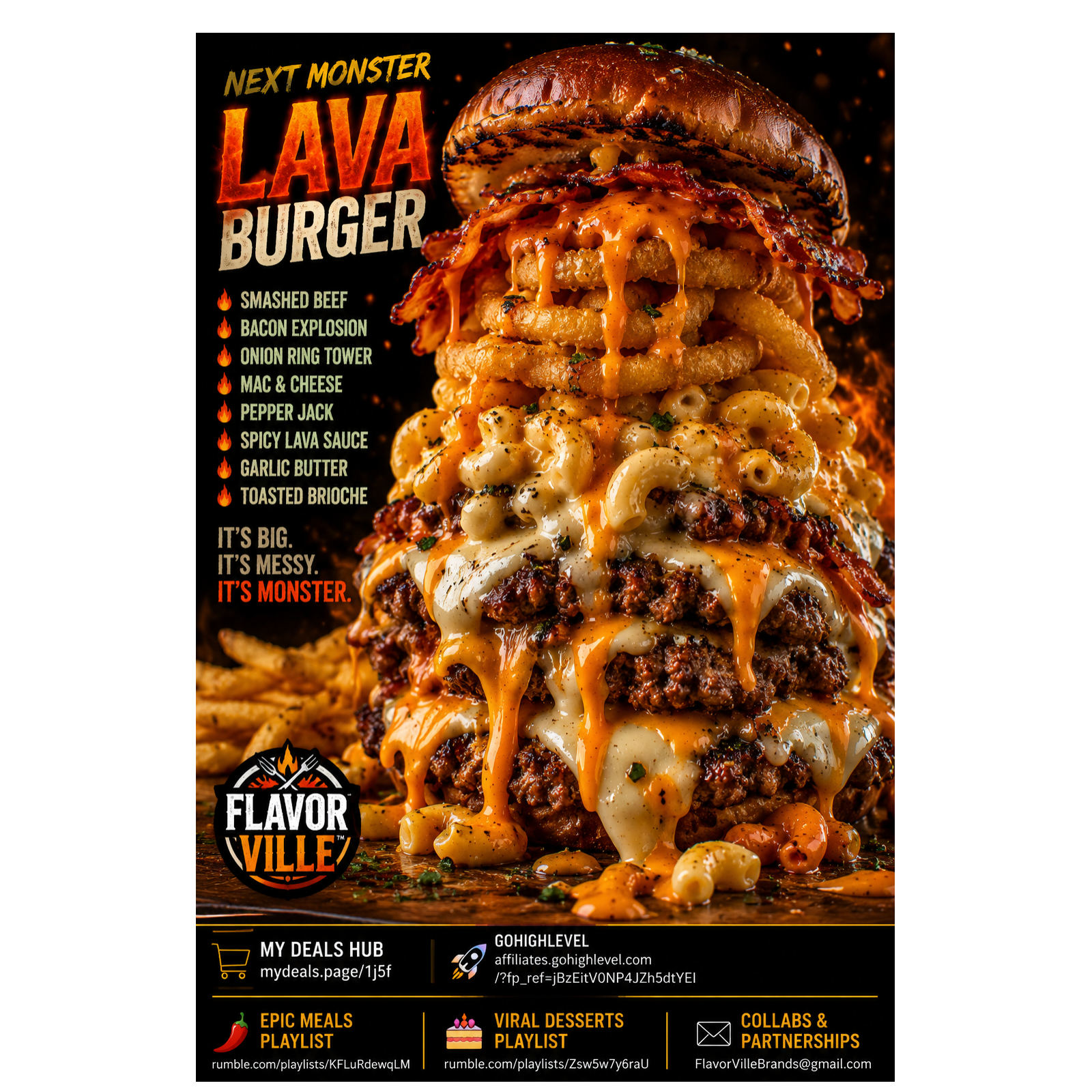 Next Monster Lava Burger