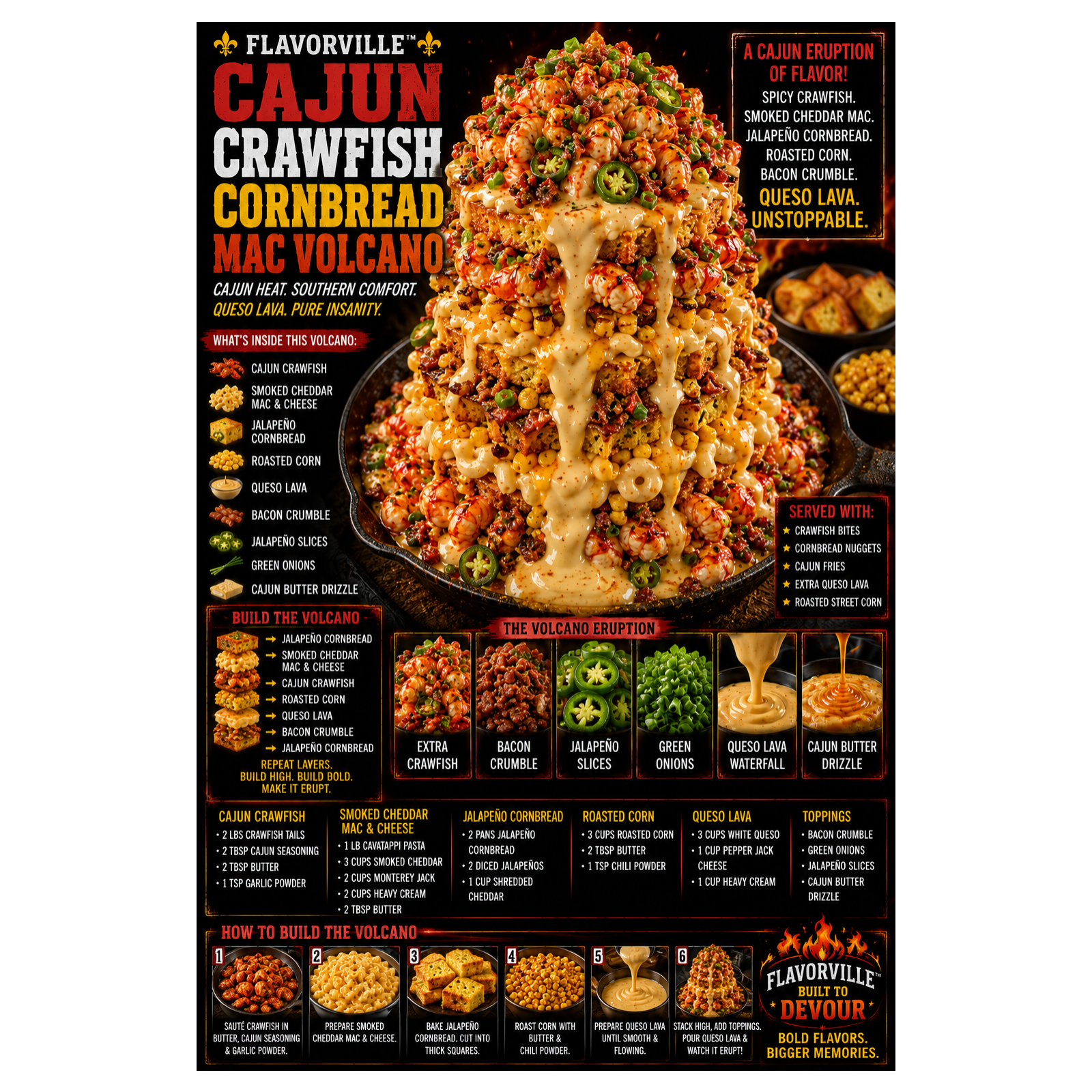 FlavorVille™ Cajun Crawfish Cornbread Mac Volcano  episode artwork