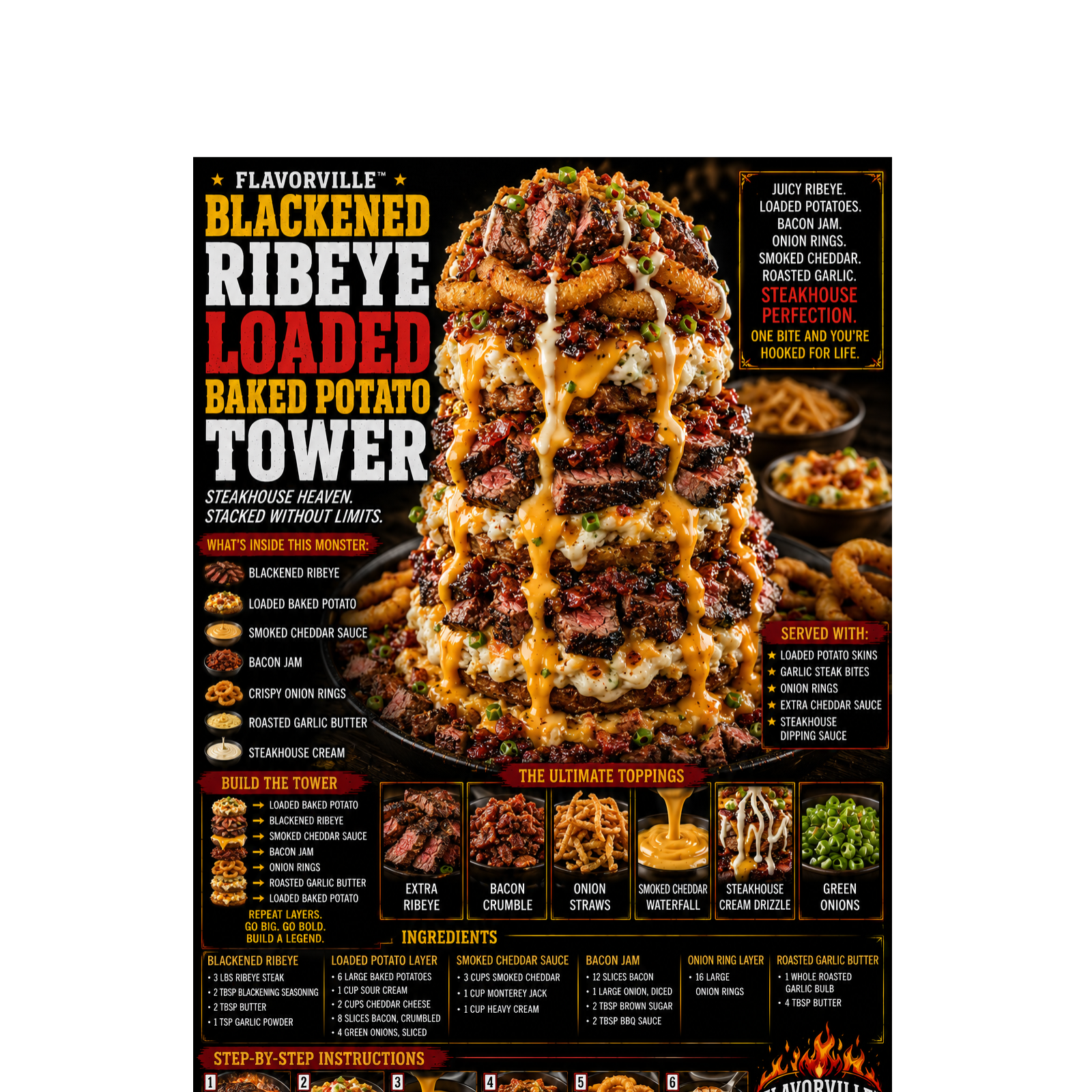 FlavorVille™ Blackened Ribeye Loaded Baked Potato Tower  episode artwork