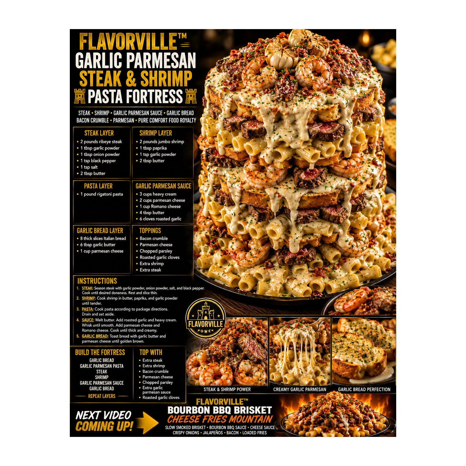 FLAVORVILLE™ GARLIC PARMESAN STEAK & SHRIMP PASTA FORTRESS episode artwork