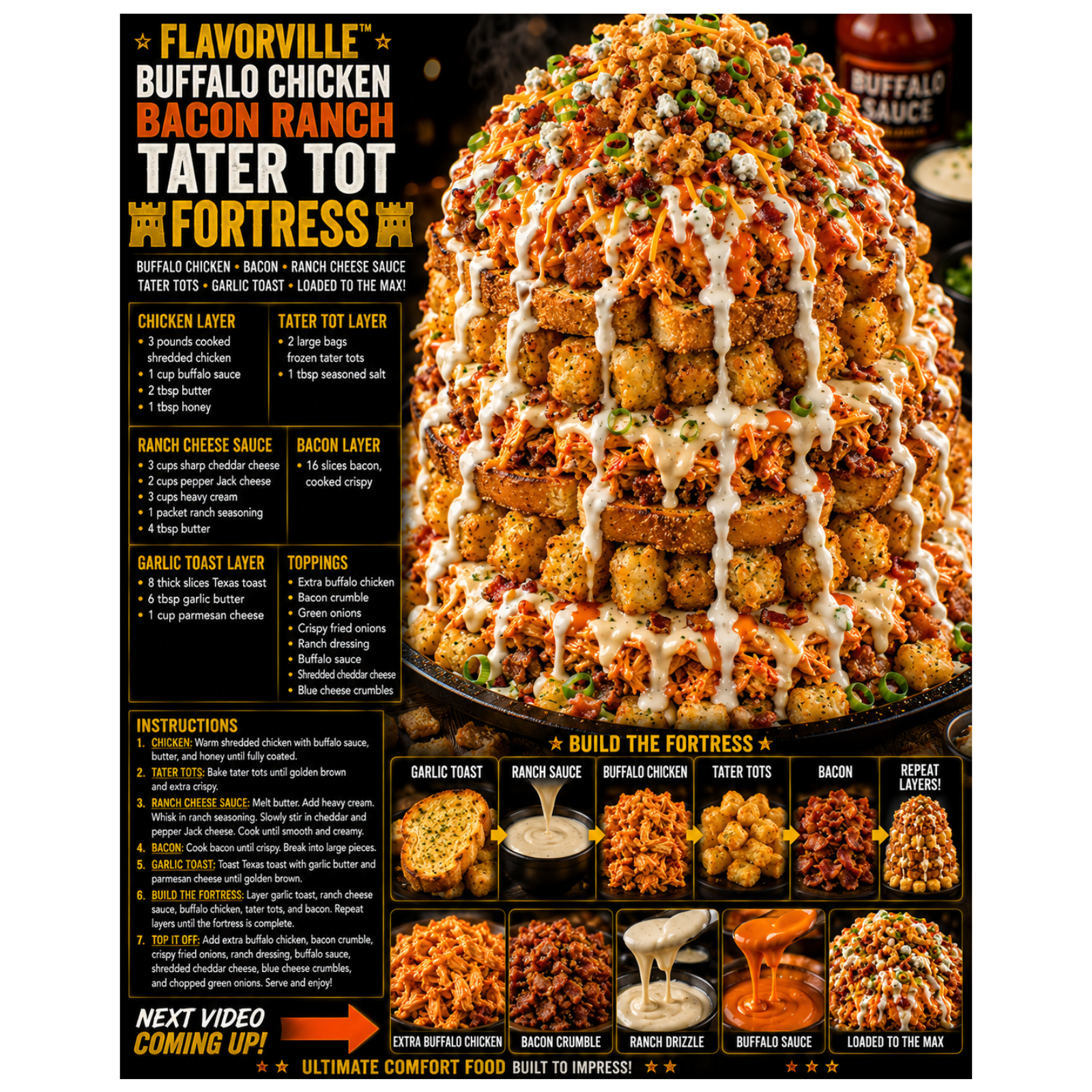 FLAVORVILLE™ BUFFALO CHICKEN BACON RANCH TATER TOT FORTRESS episode artwork