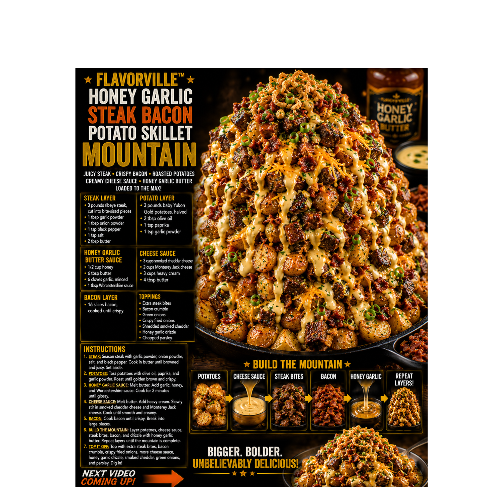 FLAVORVILLE™ HONEY GARLIC STEAK BACON POTATO SKILLET MOUNTAIN episode artwork