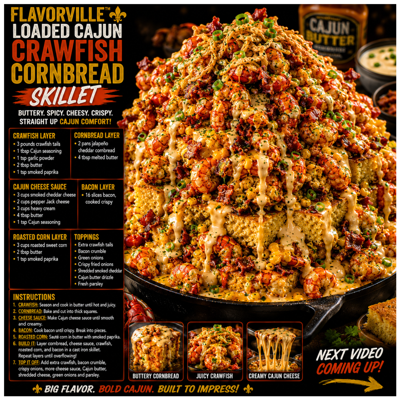 FLAVORVILLE™ LOADED CAJUN CRAWFISH CORNBREAD SKILLET episode artwork