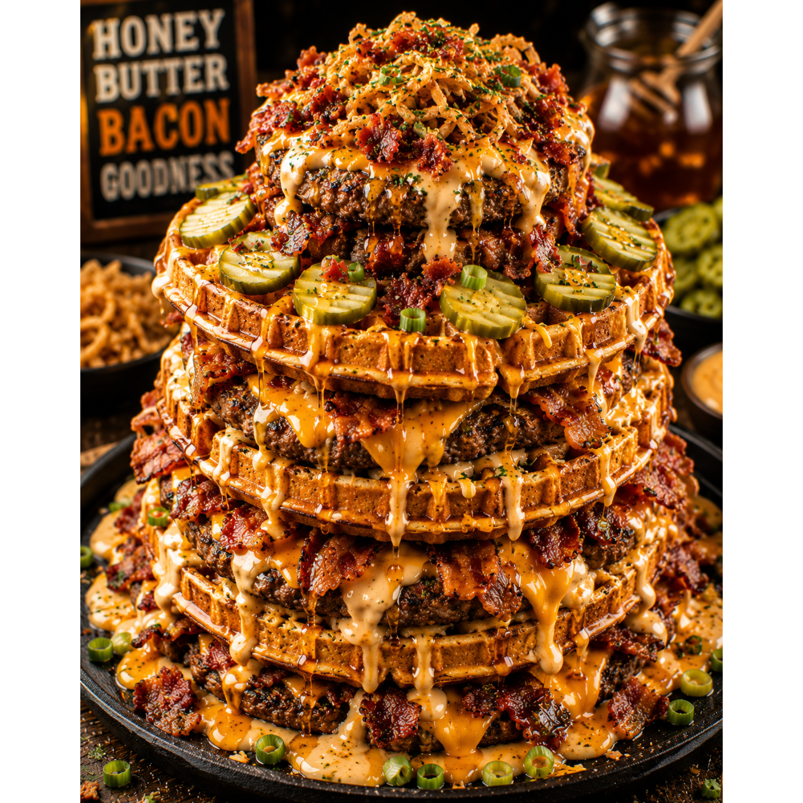 FLAVORVILLE™ HONEY BUTTER BACON CHEESEBURGER WAFFLE STACK episode artwork