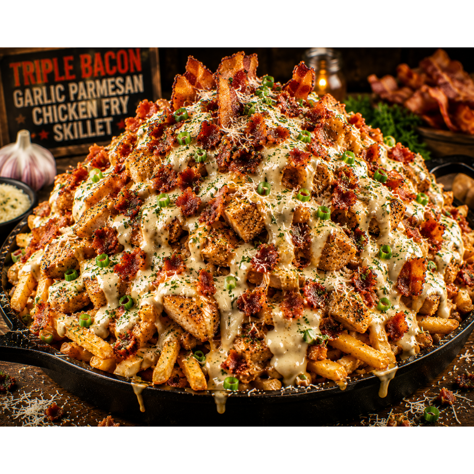 FLAVORVILLE™ TRIPLE BACON GARLIC PARMESAN CHICKEN FRY SKILLET episode artwork
