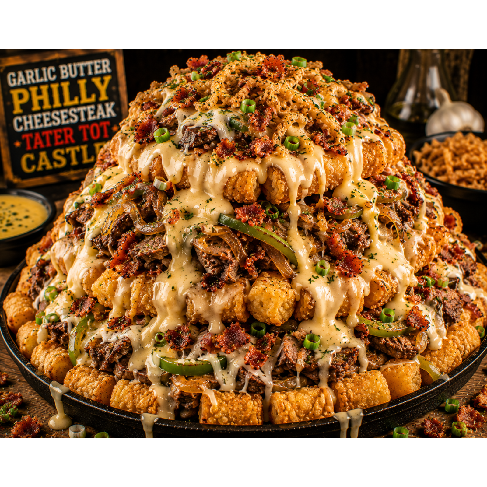 FLAVORVILLE™ GARLIC BUTTER PHILLY CHEESESTEAK TATER TOT CASTLE episode artwork