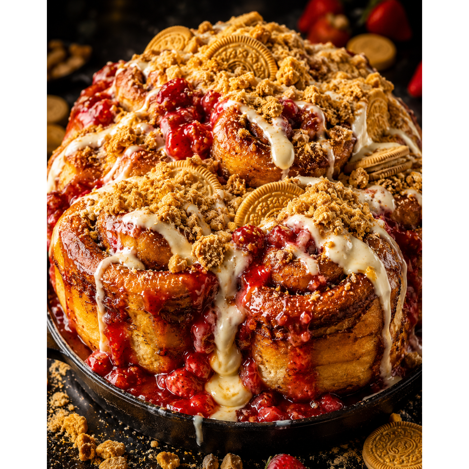 Strawberry cheesecake  cobbler collapse 