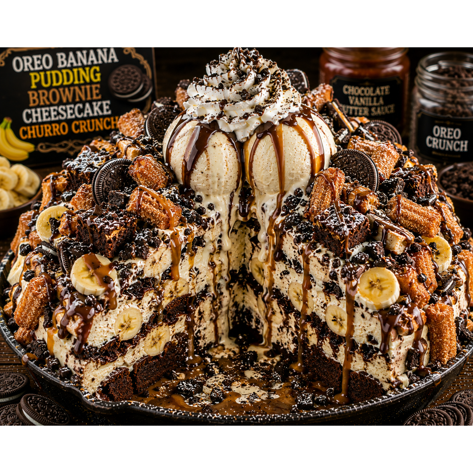 FLAVORVILLE™ OREO BANANA PUDDING BROWNIE CHEESECAKE CHURRO CRUNCH