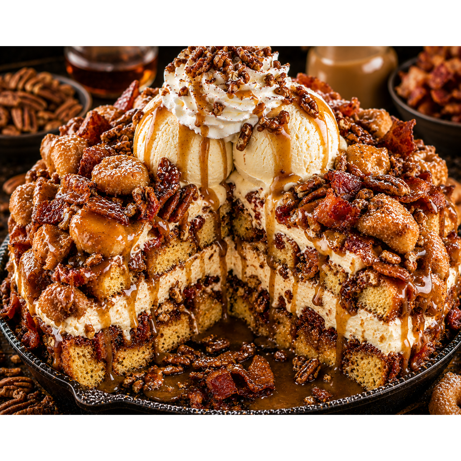 FLAVORVILLE™ MAPLE BACON PECAN PIE CHEESECAKE DONUT CRUNCH