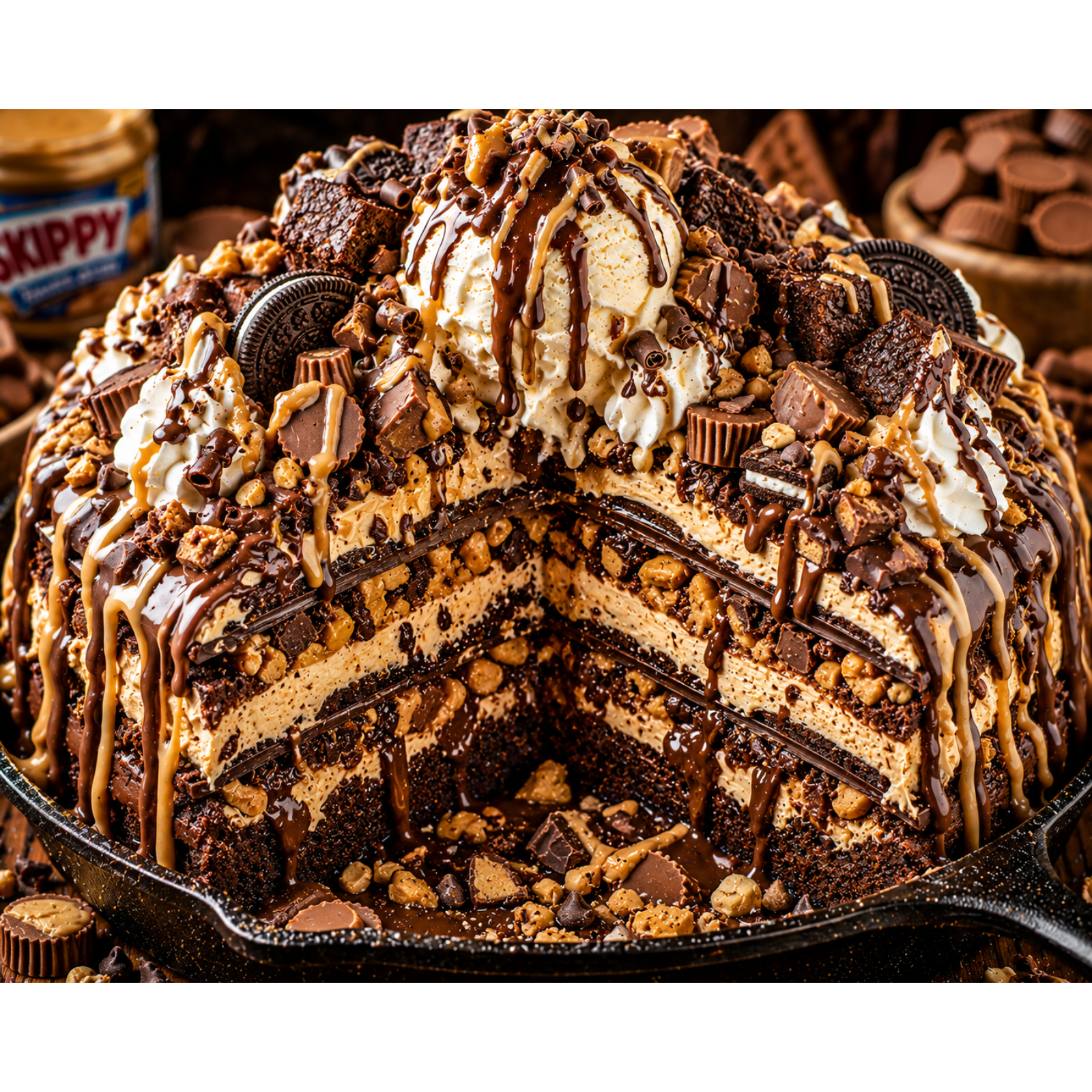 FLAVORVILLE™ PEANUT BUTTER CUP CHEESECAKE CHOCOLATE LASAGNA CRUNCH