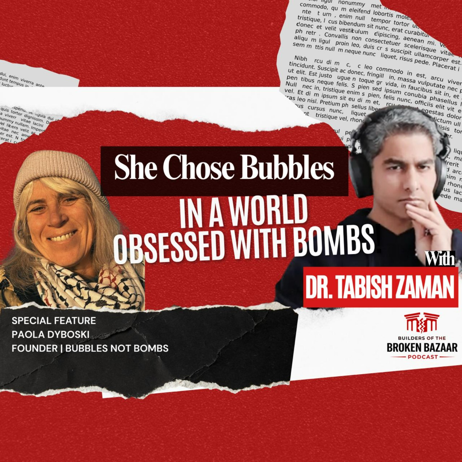 She chose bubbles, in a world obsessed with bombs!