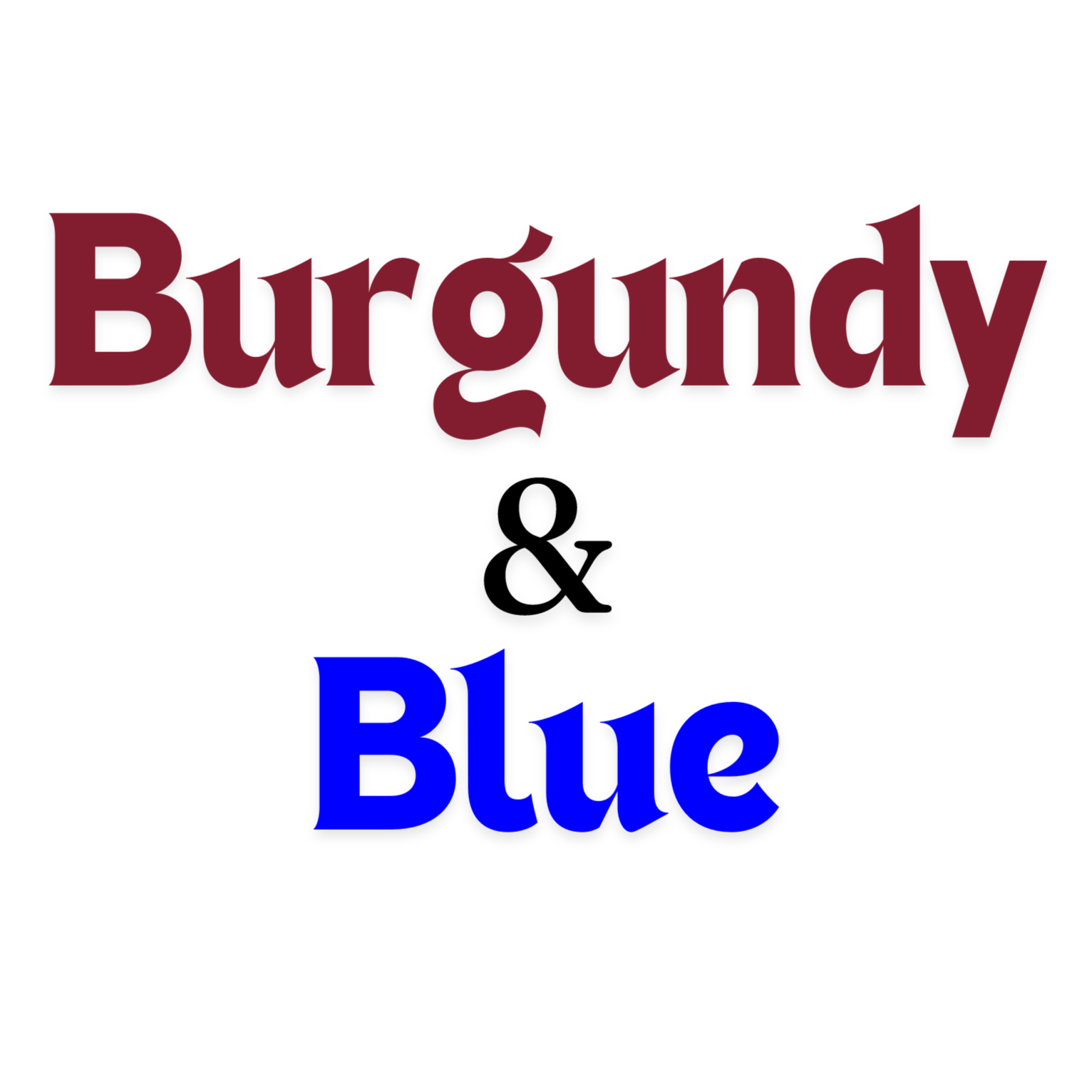 Burgundy & Blue