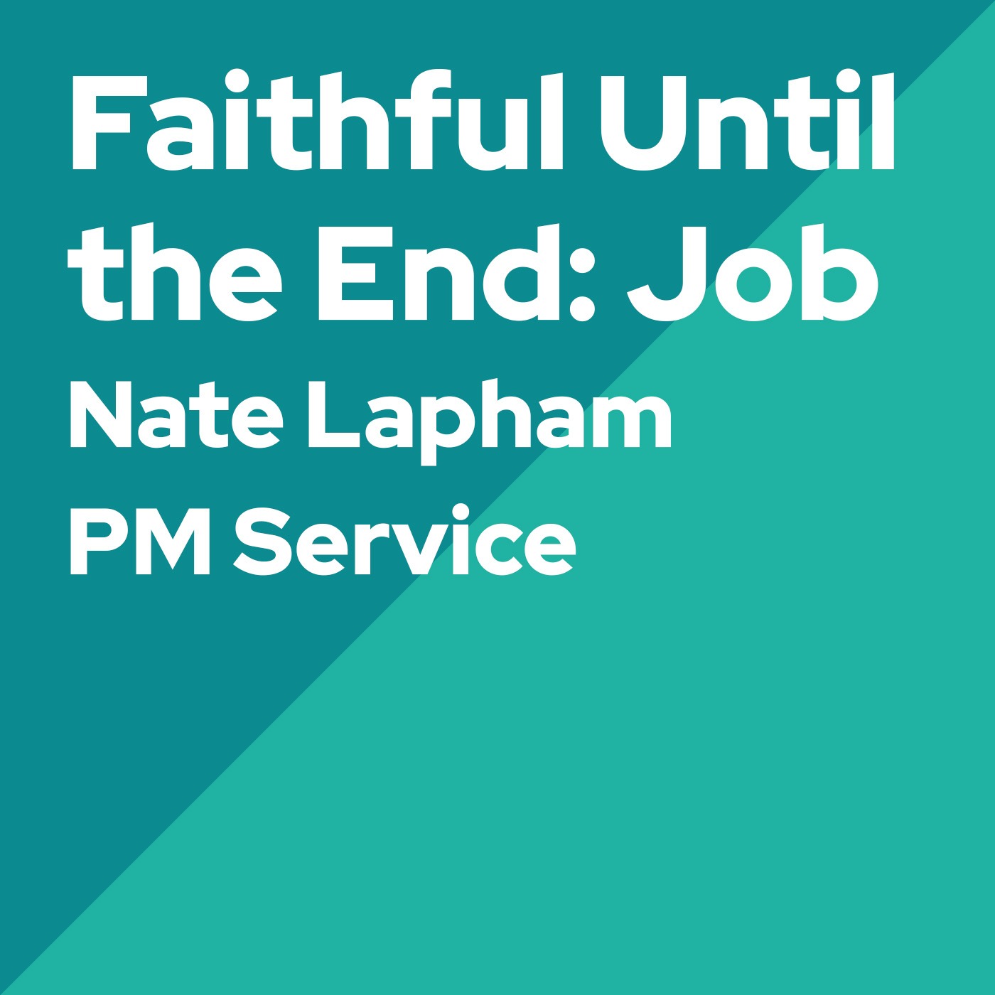 Faithful Until the End: Job - Nate Lapham