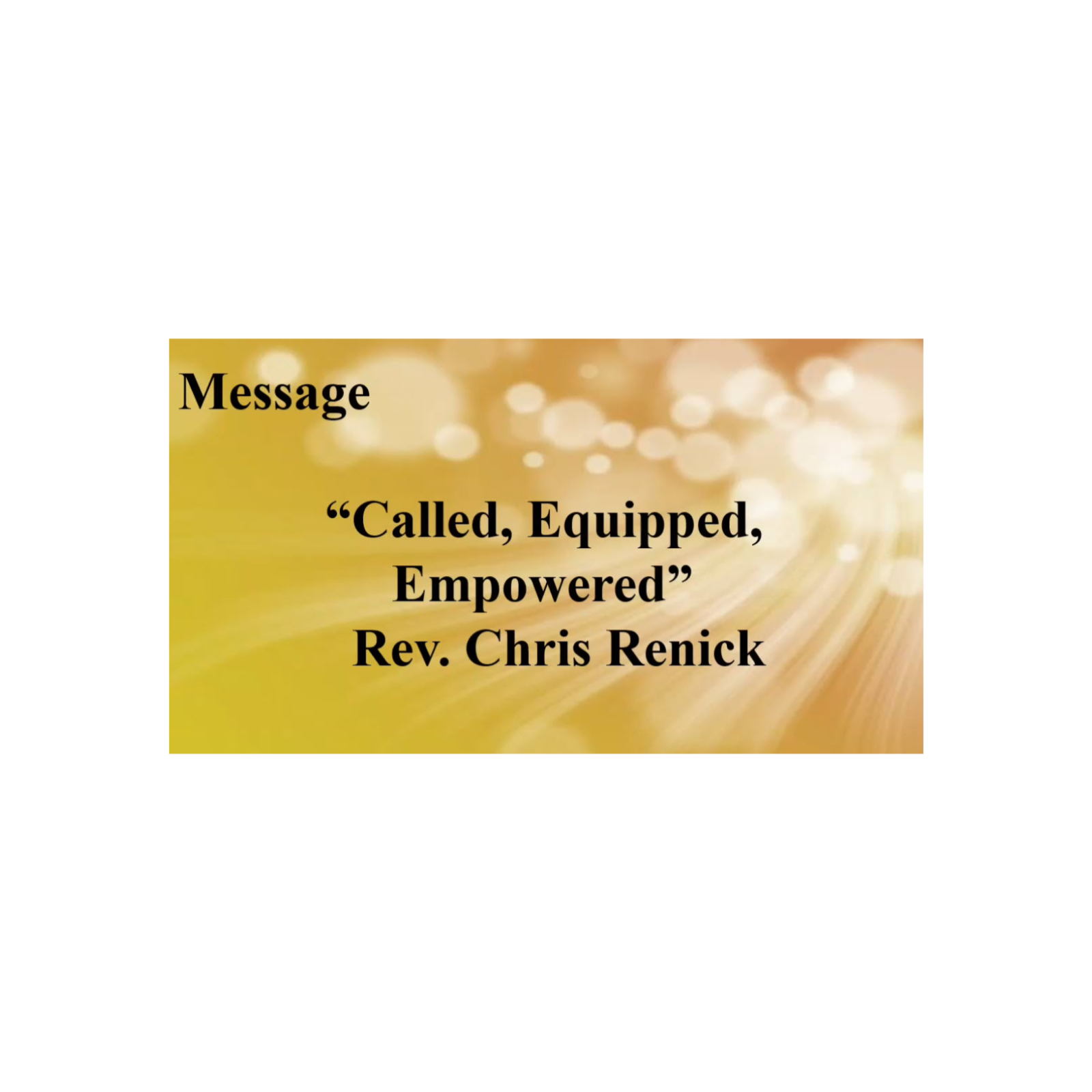 Called Equipped Empowered