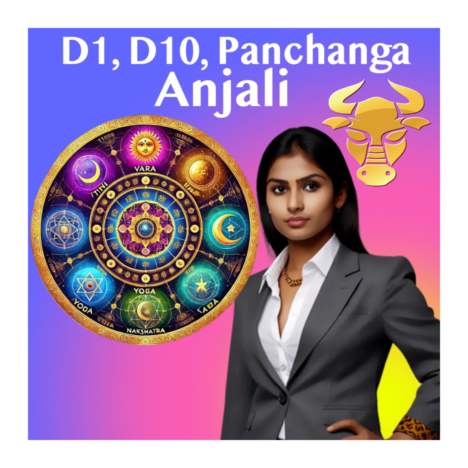 Career Case Studies - D1, D10, Panchanga, Anjali, Taurus Rising 