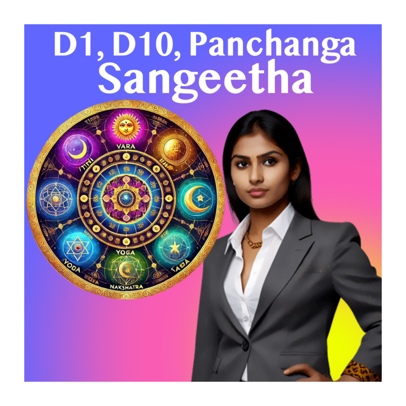Career Case Studies - D1, D10, Panchanga, Sangeetha, Virgo Rising
