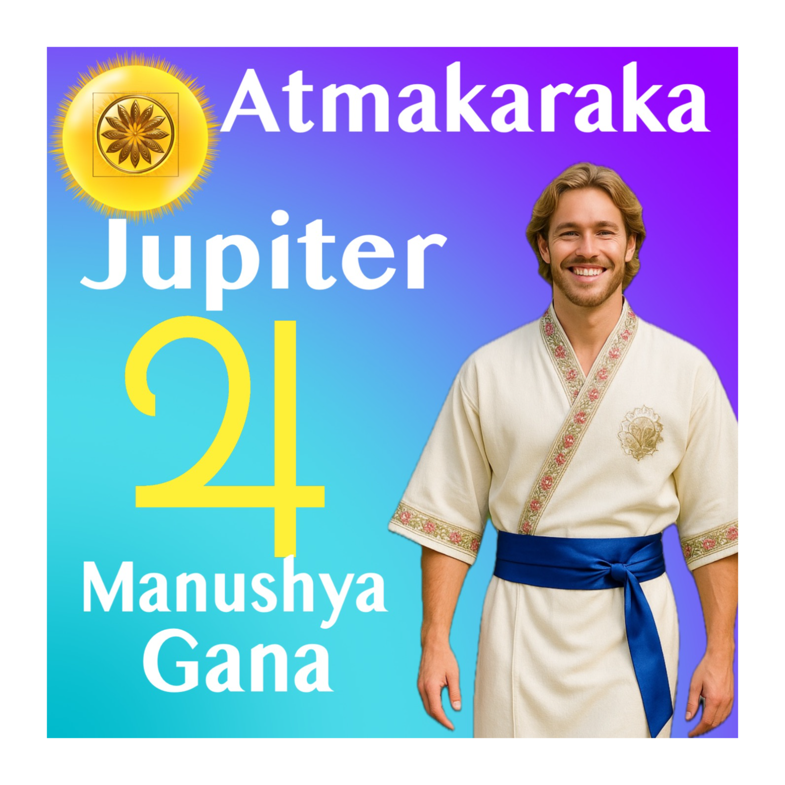 Jupiter as Atmakaraka in Manushya Gana — Wisdom Must Become Human, Not Just Holy (Vedic Soul Path)