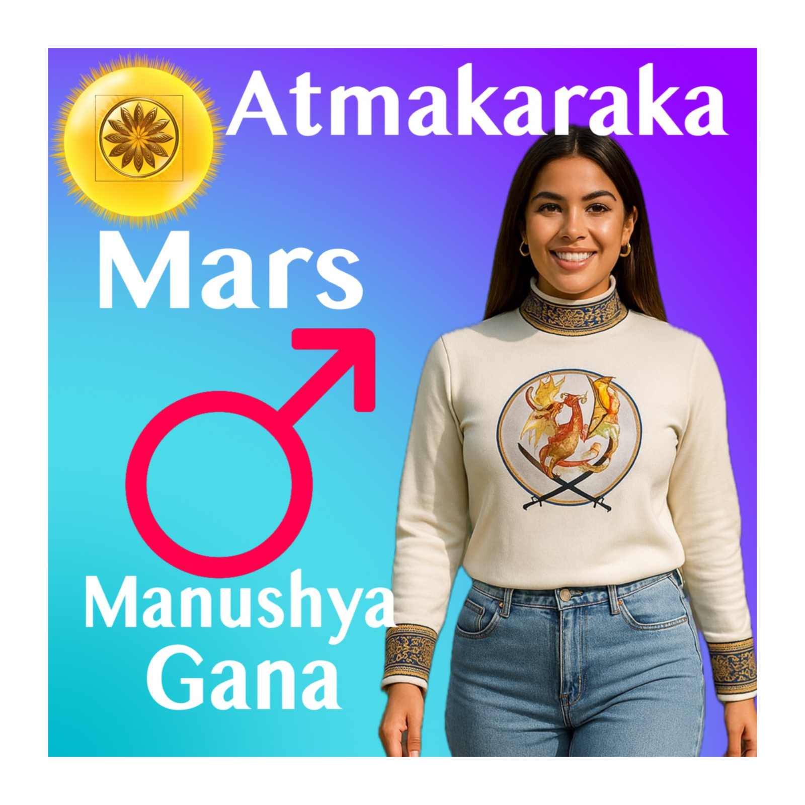 Mars as Atmakaraka in Manushya Gana — Warrior Who Learns to Protect, Not Destroy (Vedic Soul Path)