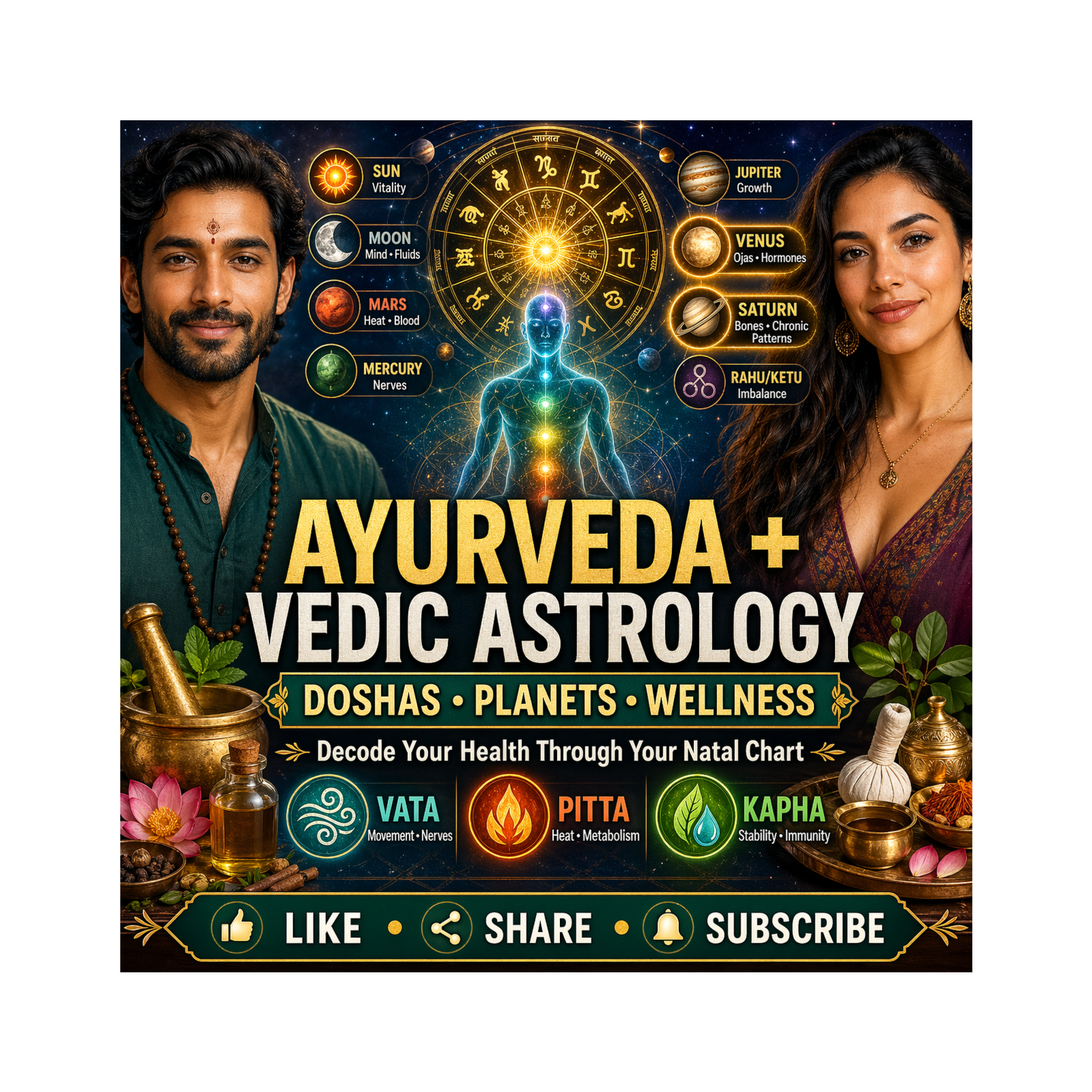 Ayurveda & Vedic Astrology: Mahadasha Timing for Holistic Wellness - Saturn and Venus