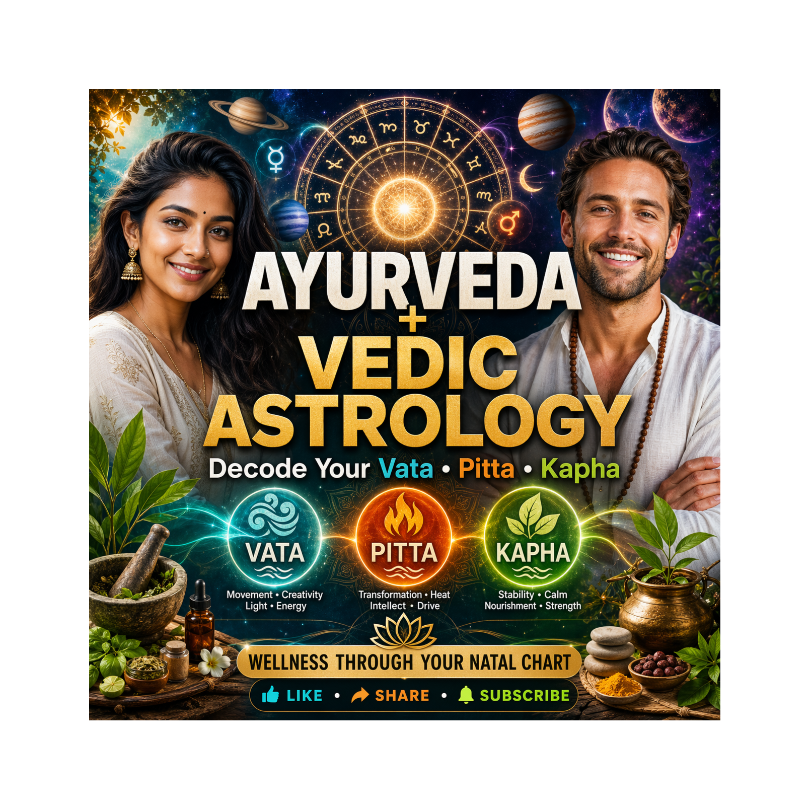 Ayurveda Meets Vedic Astrology: Vata, Pitta, Kapha - Sun and Moon