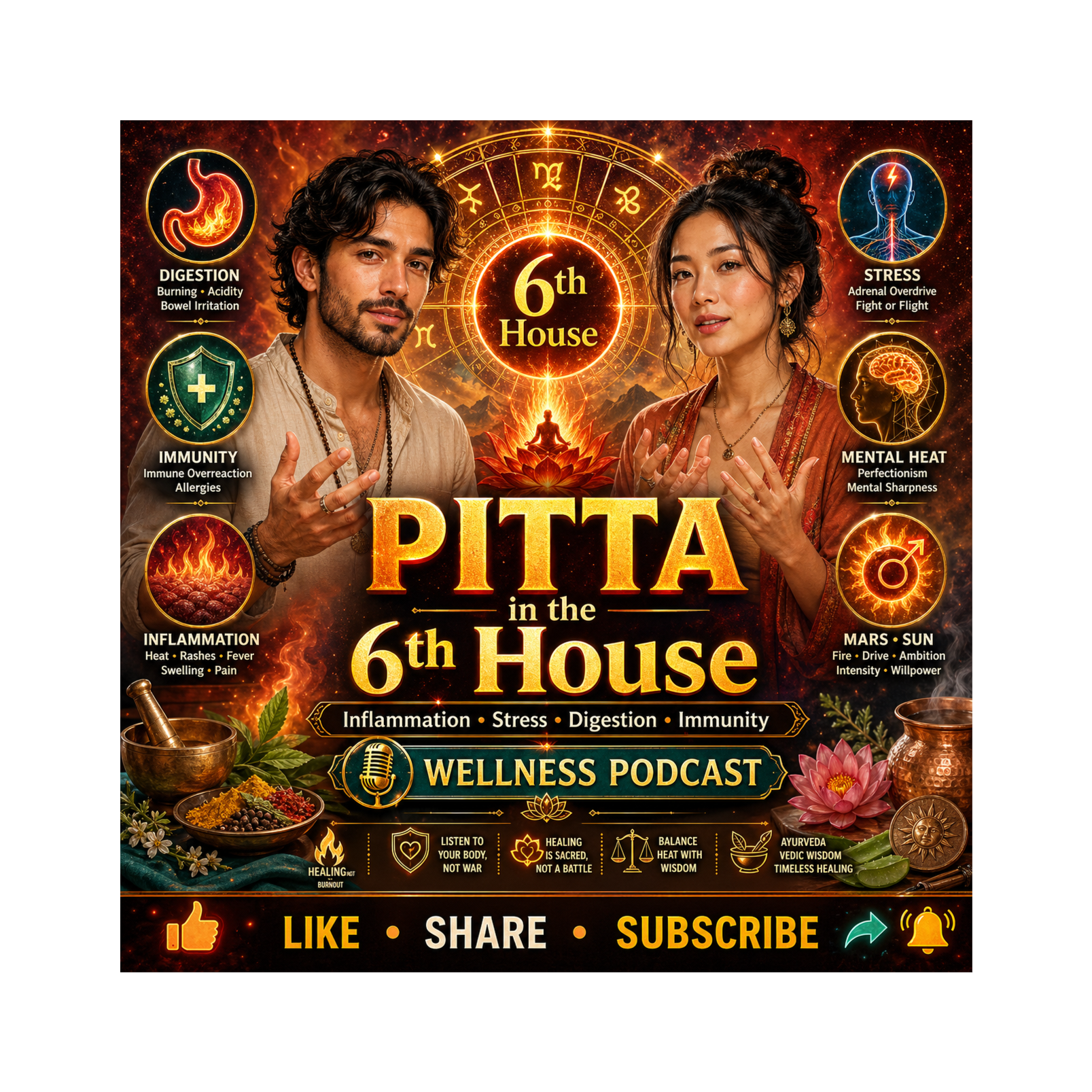 Pitta in the 6th House: Ayurveda, Inflammation & the Healing Logic of Disease