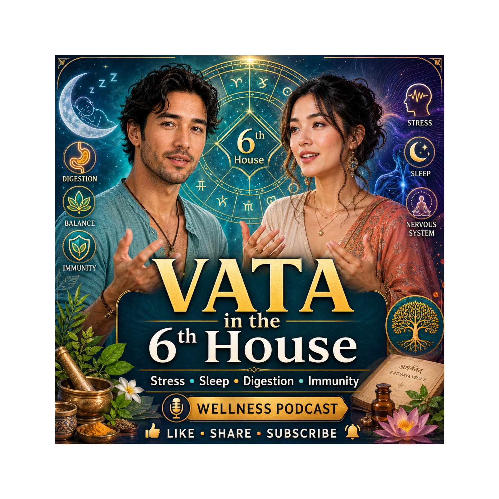 Vata in the 6th House: Adrenal Stress, Hormonal Imbalance & Healing Through Jyotish Ayurveda