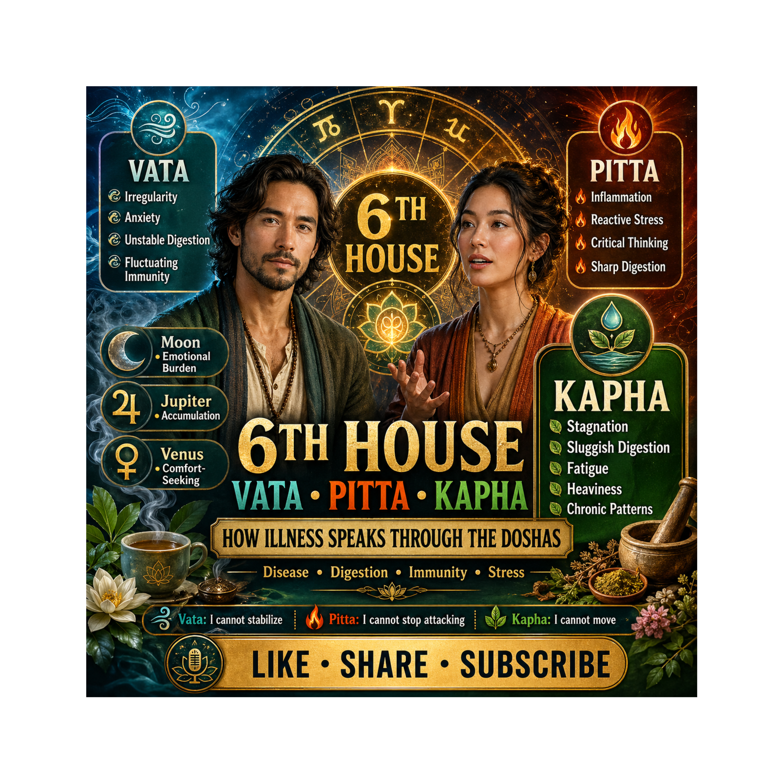 Kapha in the 6th House: Ayurveda & Vedic Astrology on Chronic Imbalance