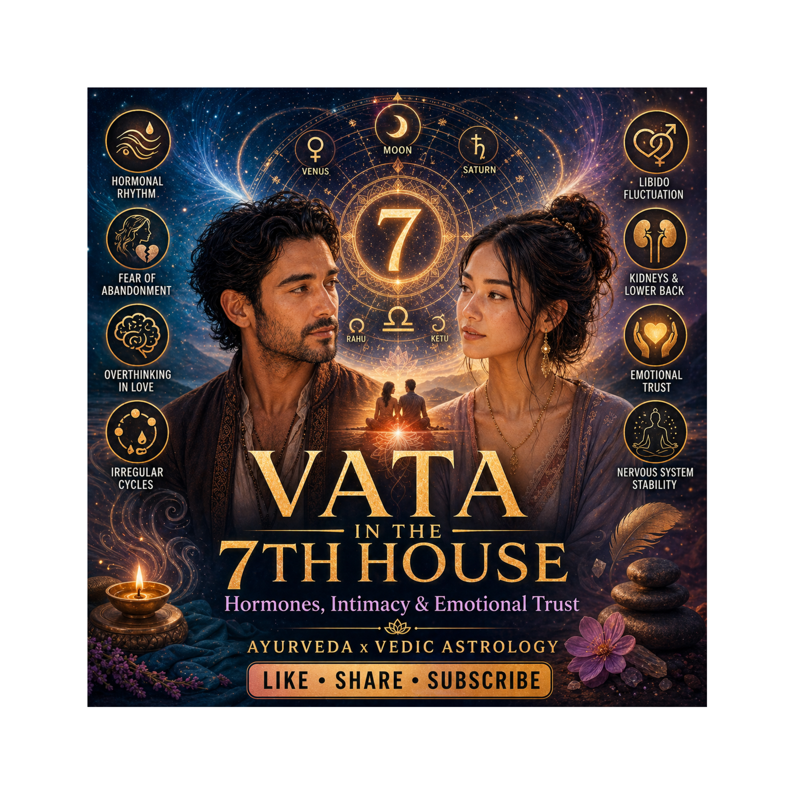 Vata in the 7th House: Hormones, Intimacy & Relational Anxiety in Vedic Astrology