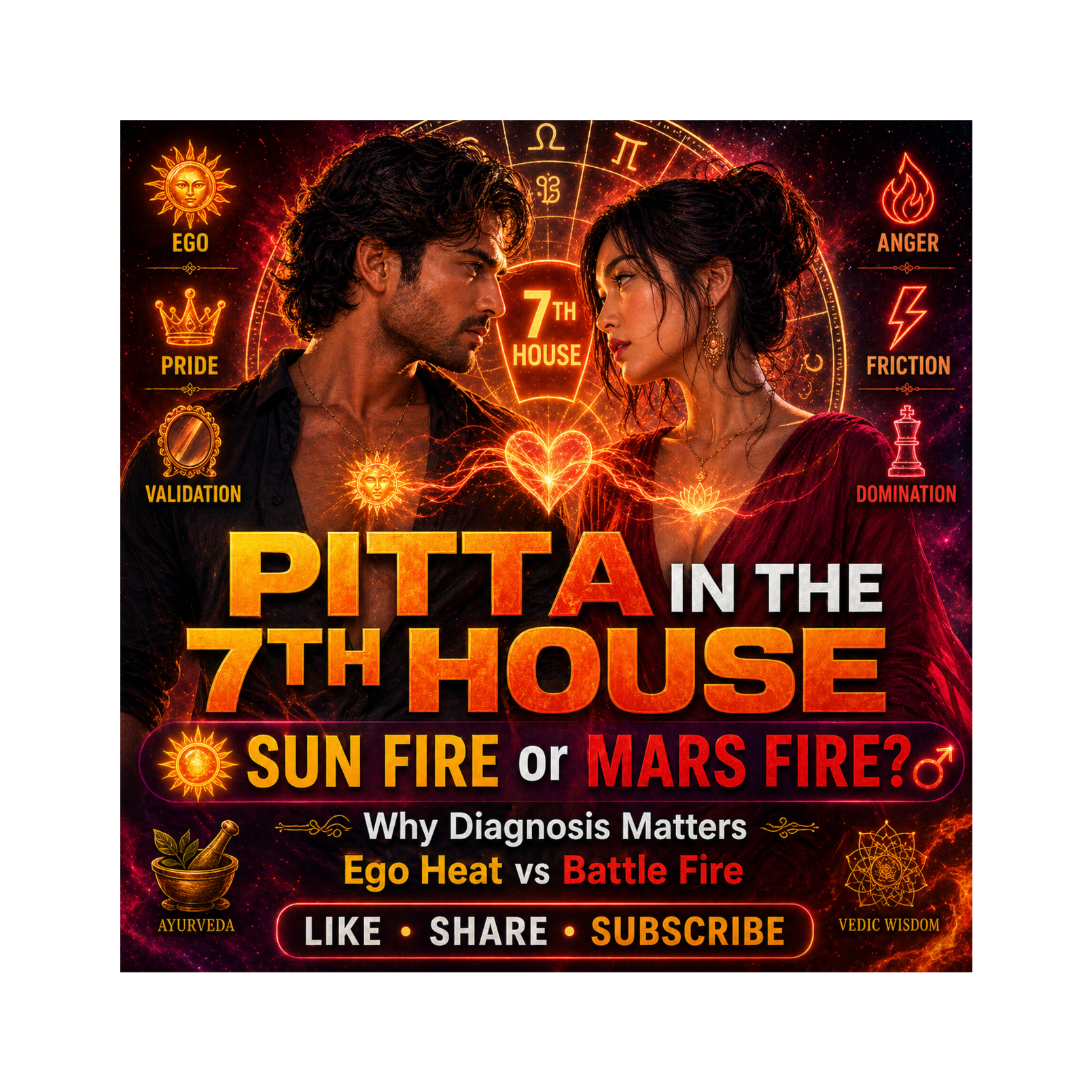 7th House Pitta: Sun vs Mars in Relationships, Hormones & Sexual Energy