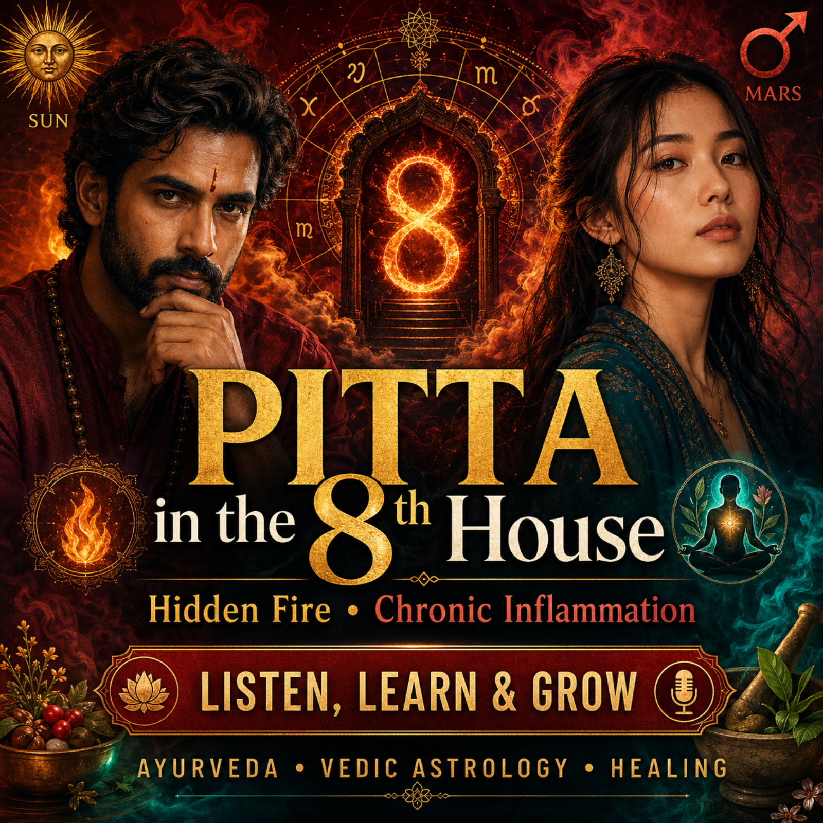 8th House Pitta in Vedic Astrology | Hidden Inflammation, Chronic Disease & Deep Healing