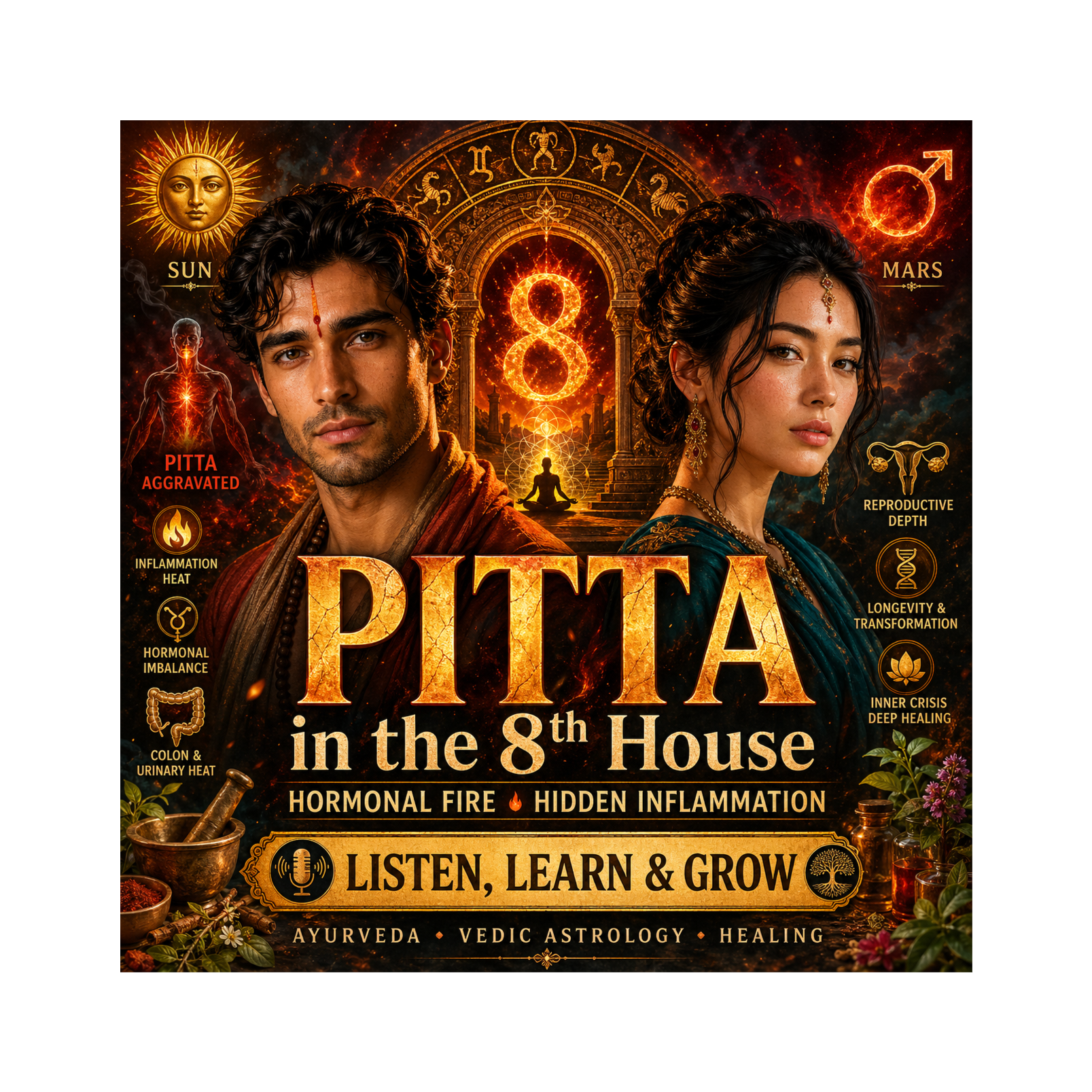 8th House Pitta: Hidden Inflammation, Hormonal Crisis & Longevity in Vedic Astrology