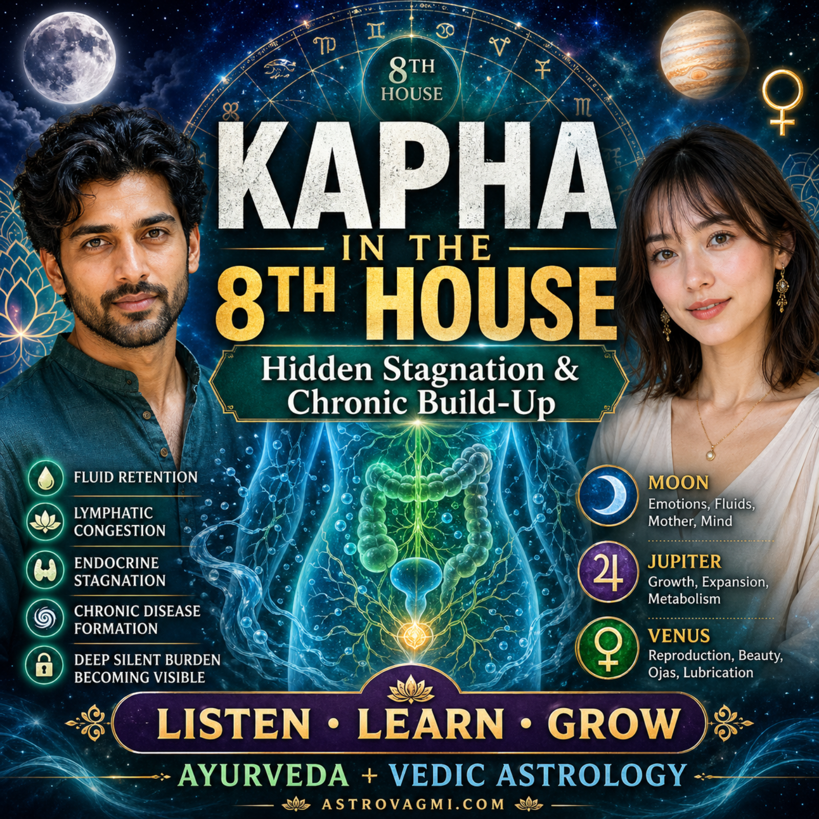 Kapha in the 8th House: Hidden Disease, Hormonal Stagnation & Longevity Secrets