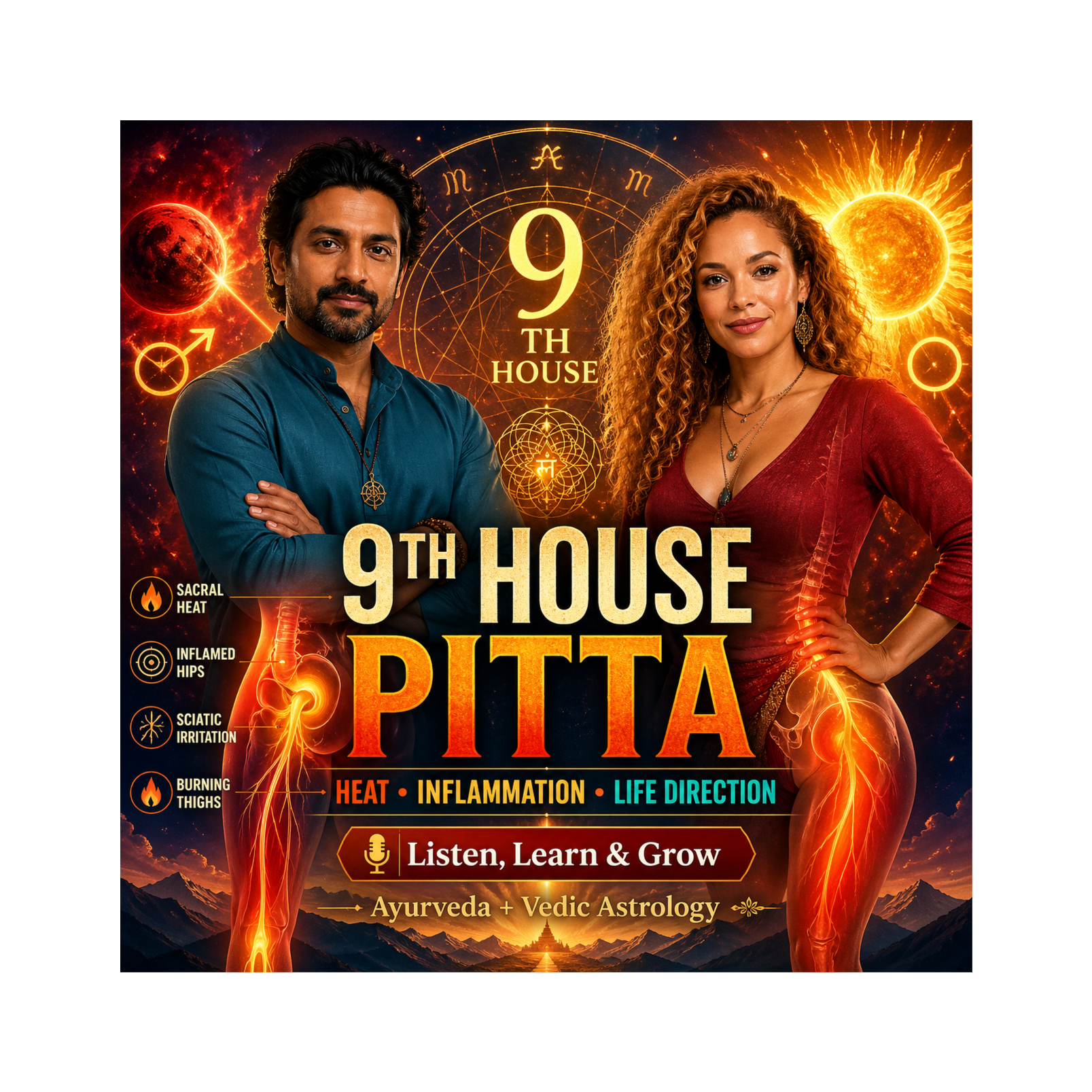 9th House Pitta Imbalance: Sciatic Inflammation, Sacral Heat & Life Direction