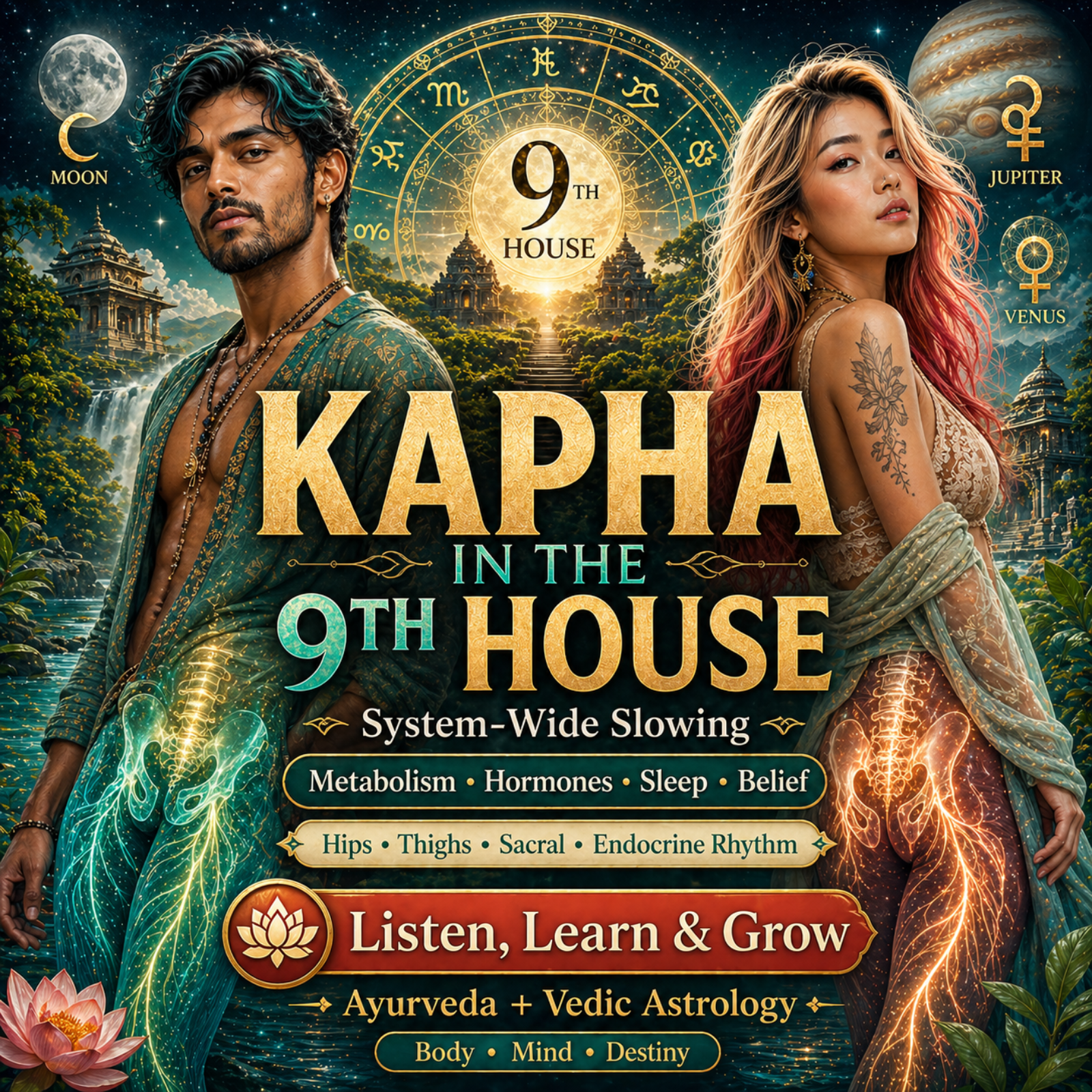 Kapha in the 9th House: Hormonal Slowing, Weight Gain & Rigid Life Direction